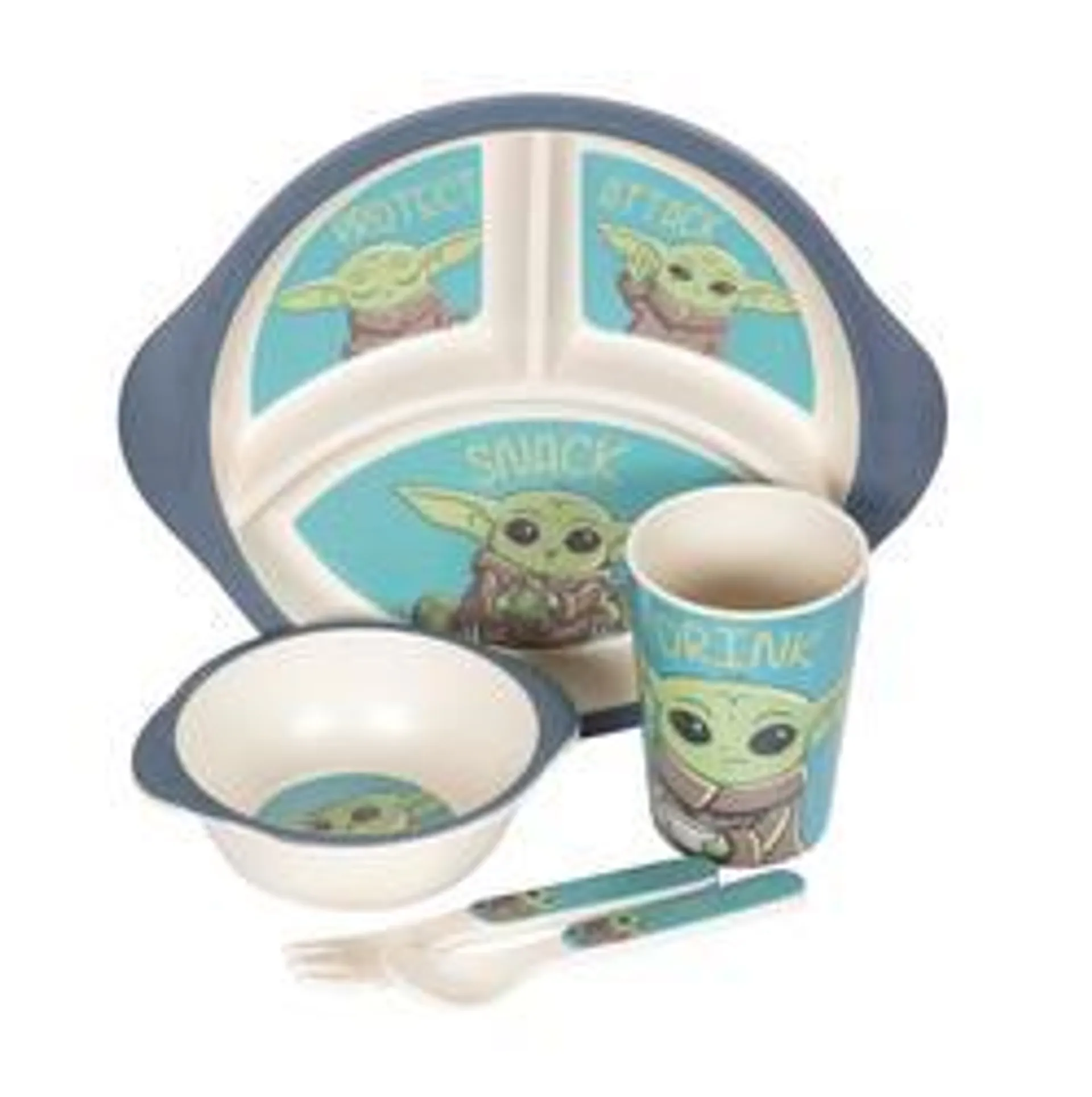 Mandalorian 5-Piece Bamboo Fiber Dinnerware Set