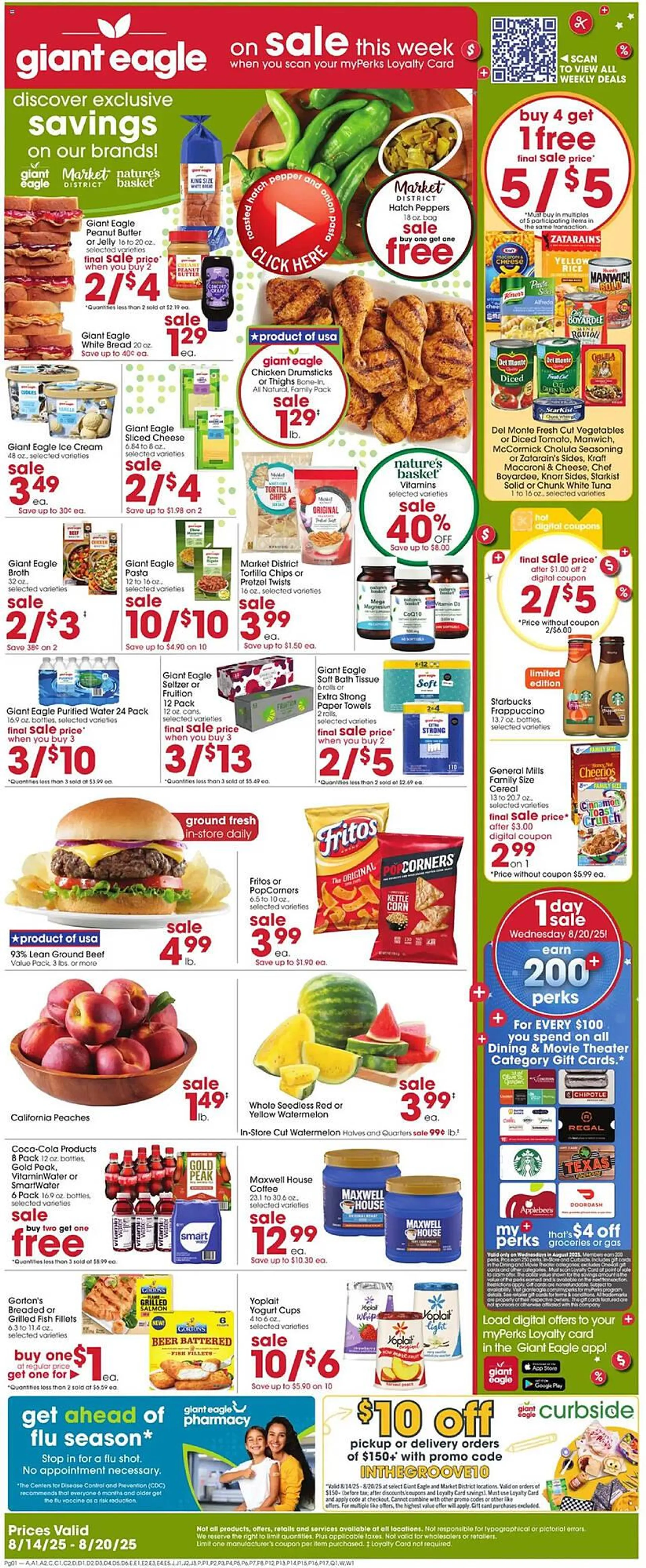 Weekly ad Giant Eagle Weekly Ad from August 14 to August 21 2025 - Page 1