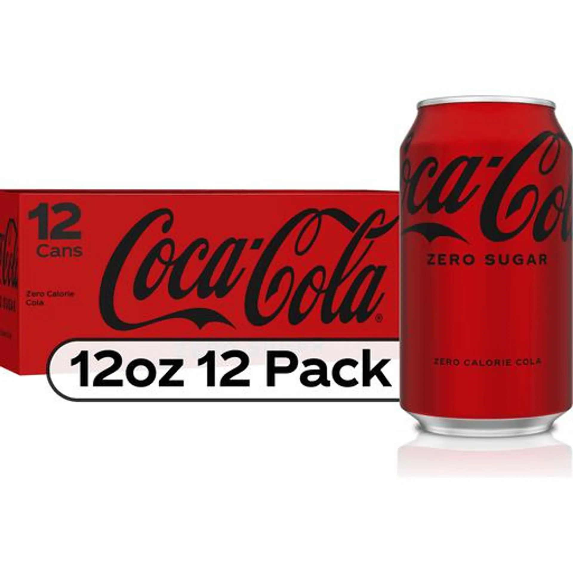 Coca Cola Zero Sugar Soda 12 fl oz can