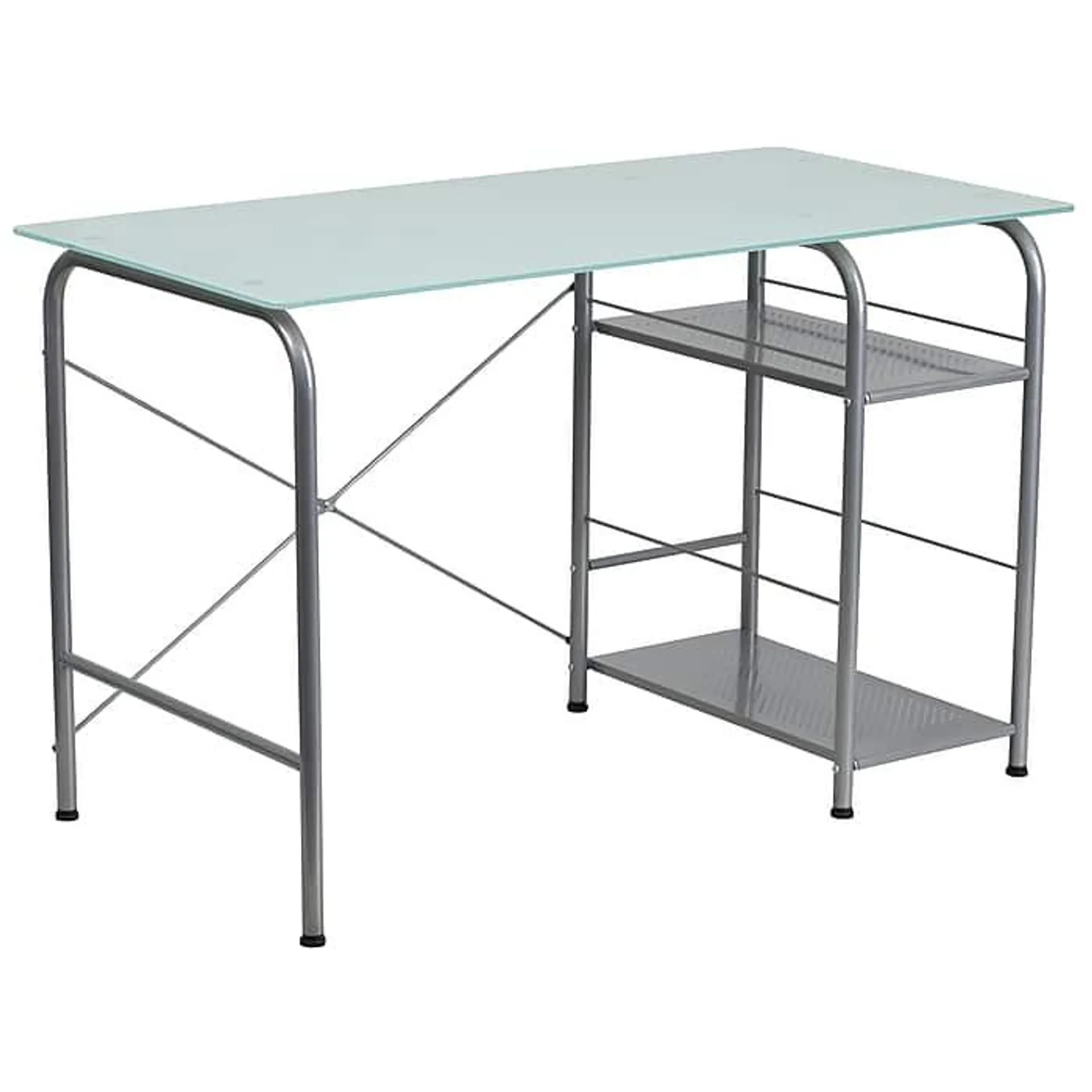 Flash Furniture 47" Glass Computer Desks Silk,