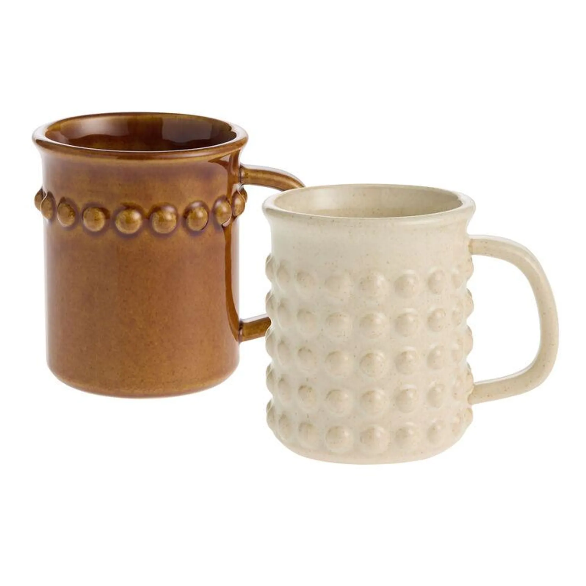 Bobbi Reactive Glaze Beaded Ceramic Mug