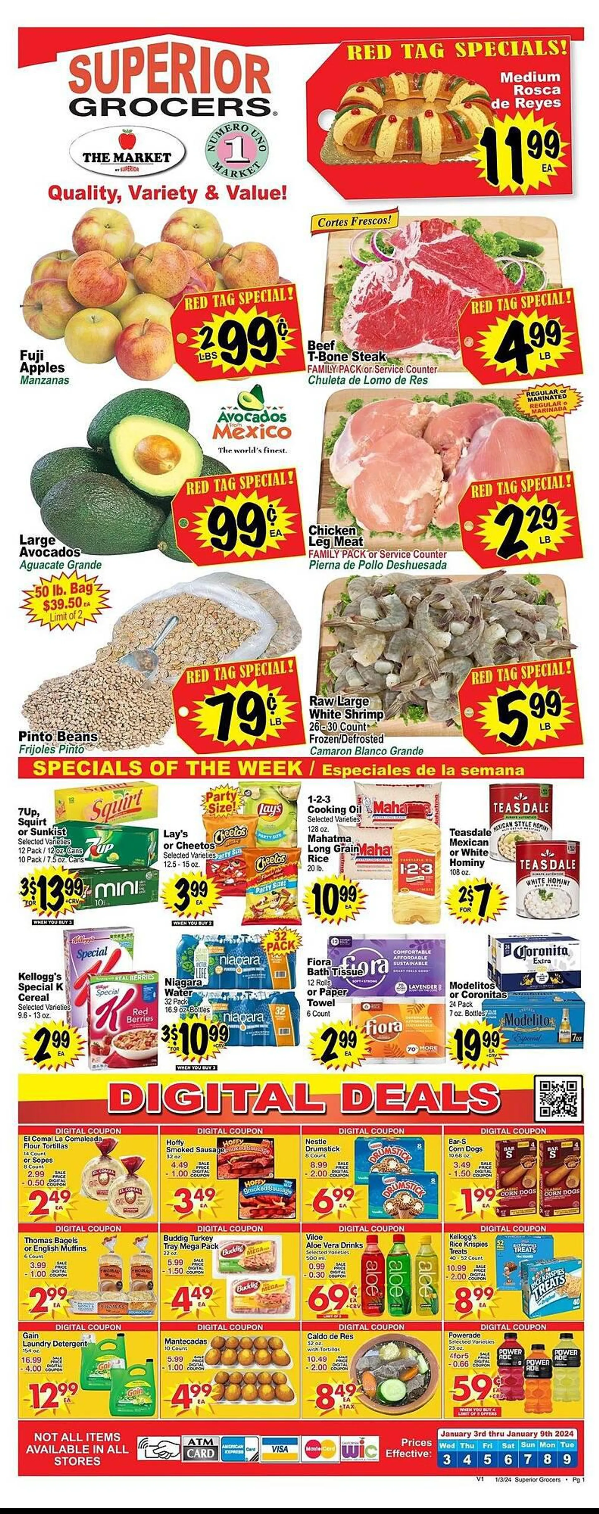 Weekly ad Numero Uno Weekly Ad from January 3 to January 9 2024 - Page 