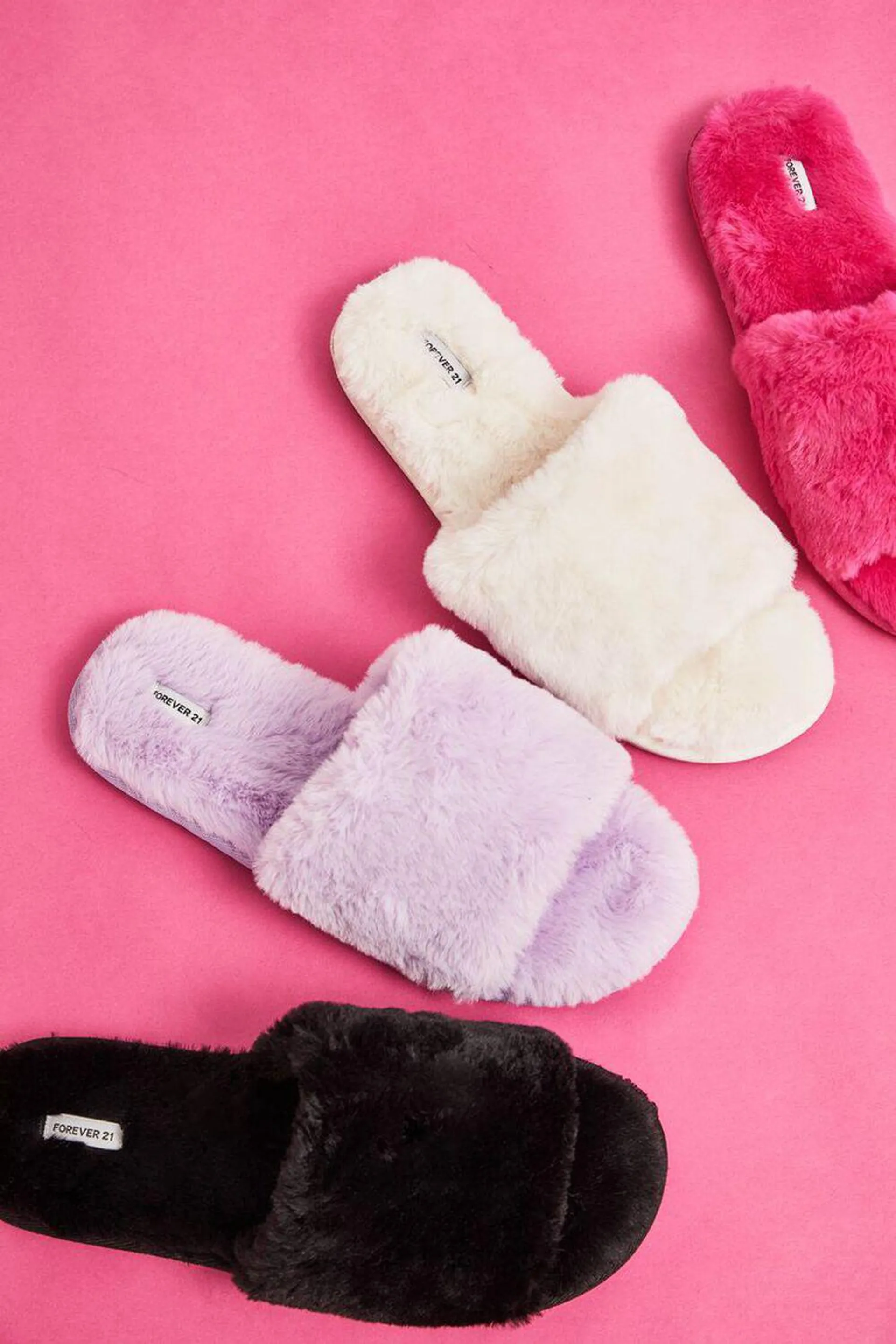 Plush Open-Toe Slippers