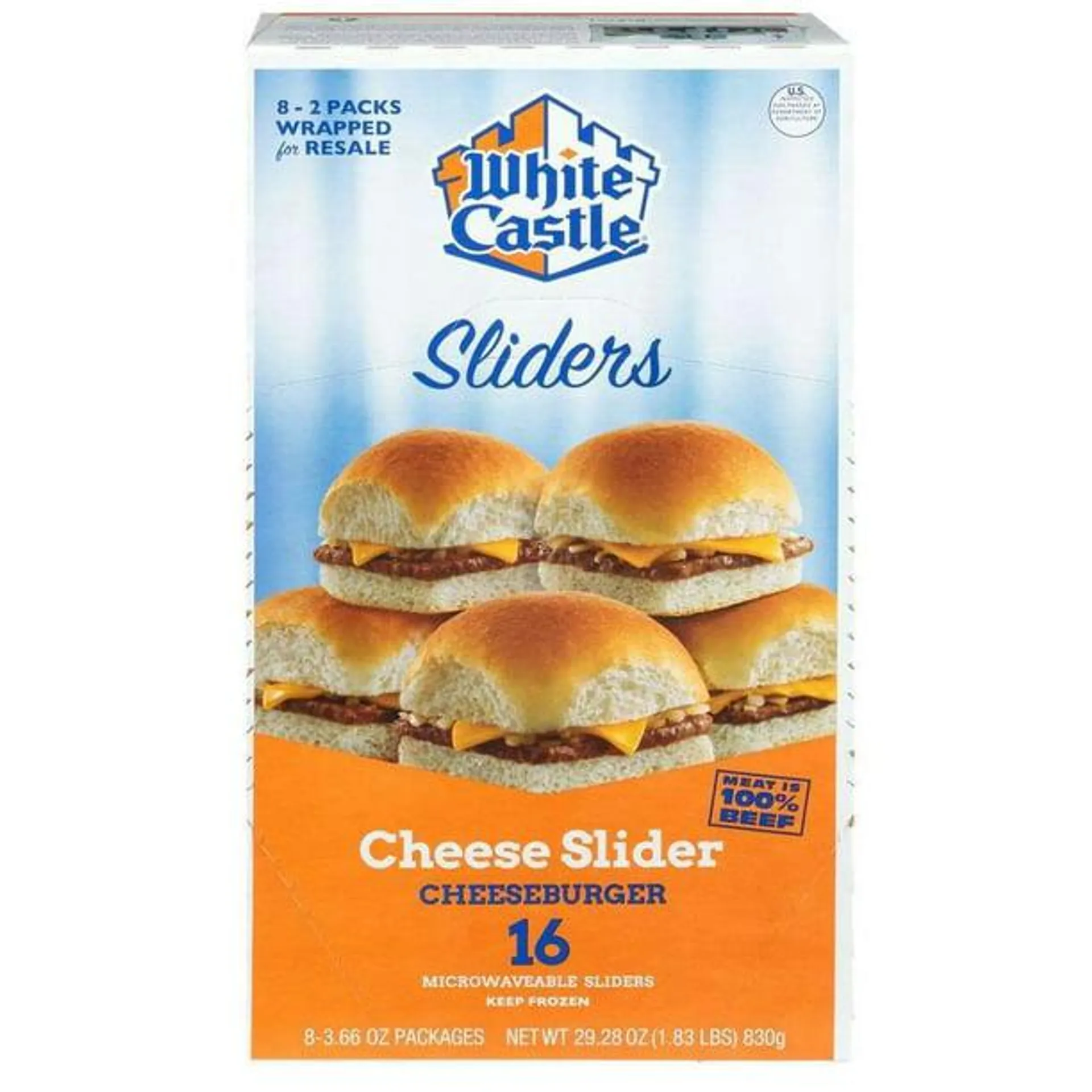 White Castle Cheeseburger Cheese Sliders, 29.28 Ounce -- 6 per case