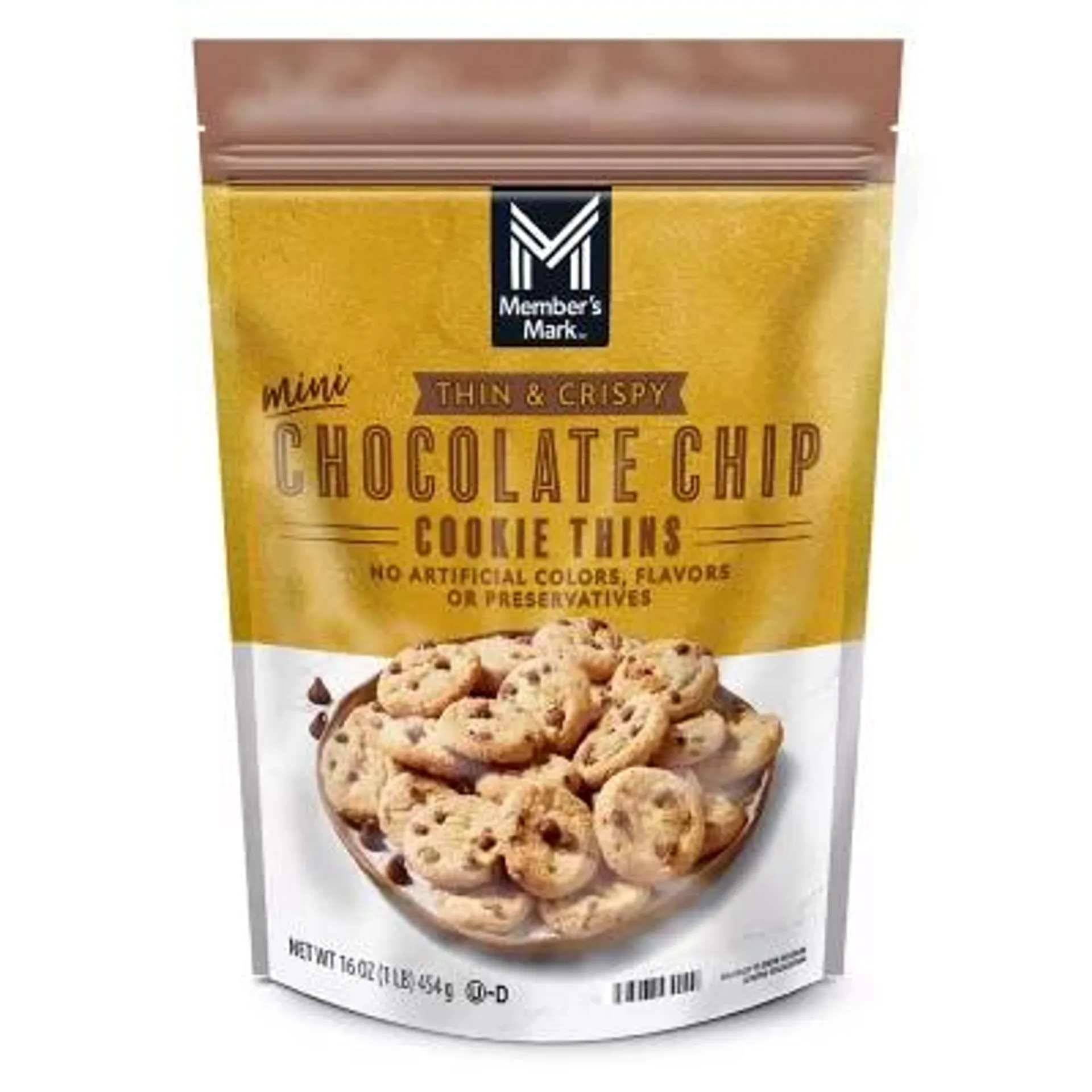 Member's Mark Chocolate Chip Cookie Thins, 16 oz.