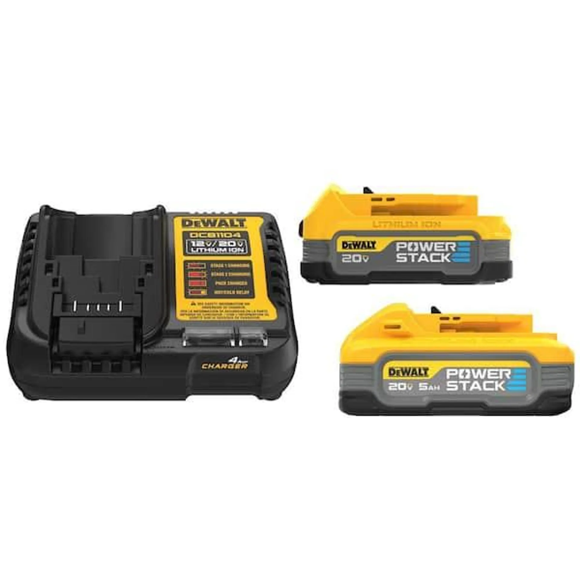 Powerstack 20-Volt Lithium-Ion 5.0 Ah and 1.7 Ah Batteries and Charger