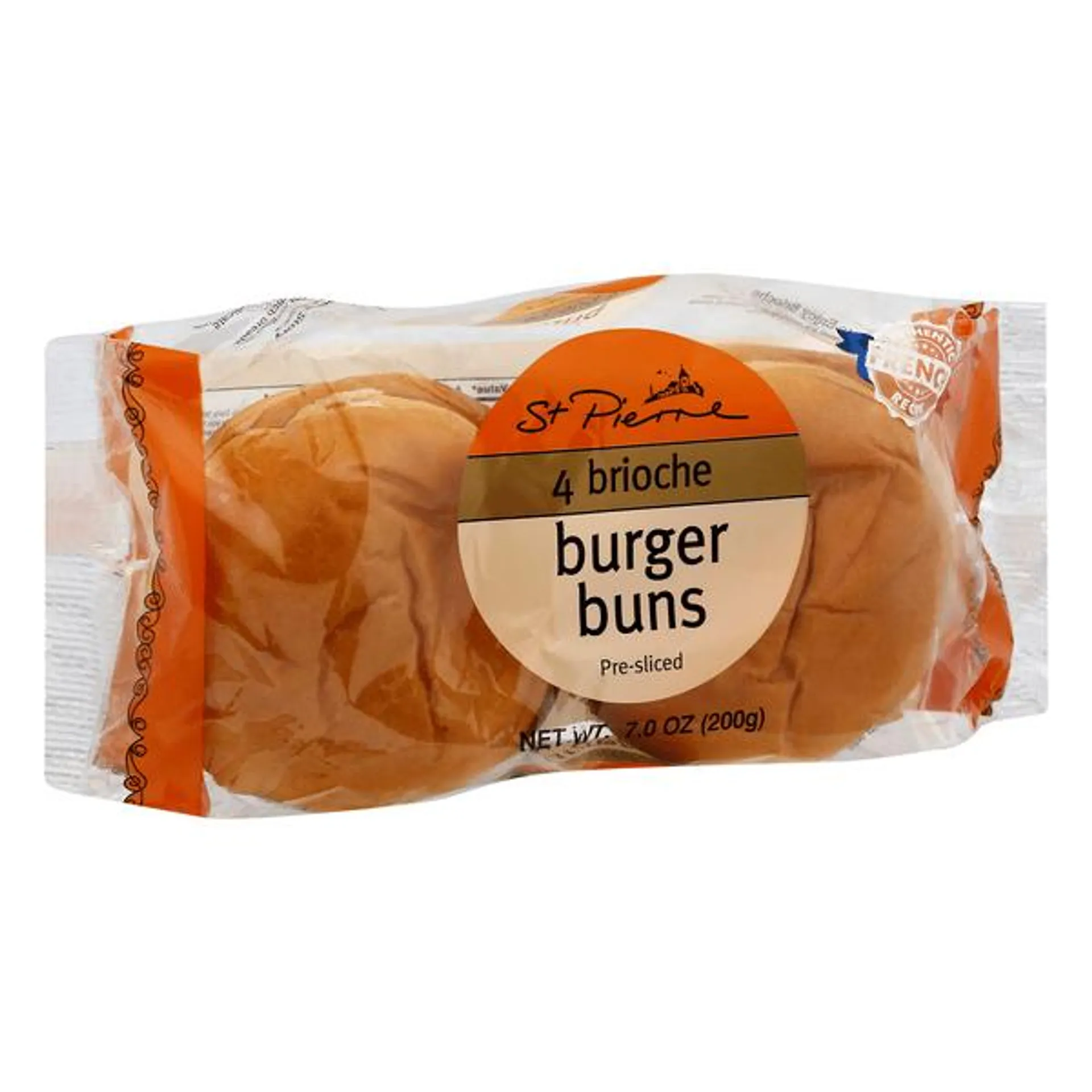 St. Pierre Pre-Sliced Brioche Burger Buns 4ct