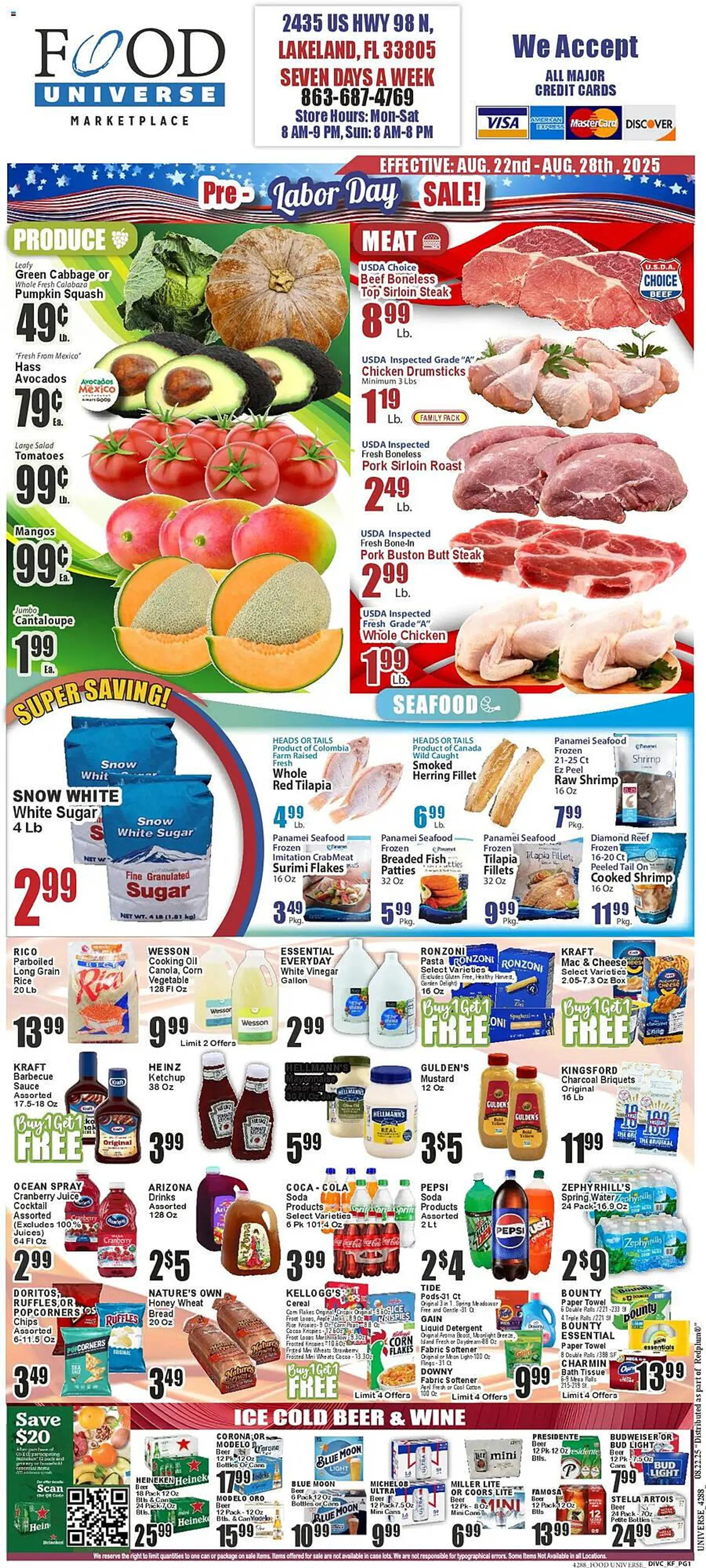 Weekly ad Food Universe Weekly Ad from August 22 to August 28 2025 - Page 1