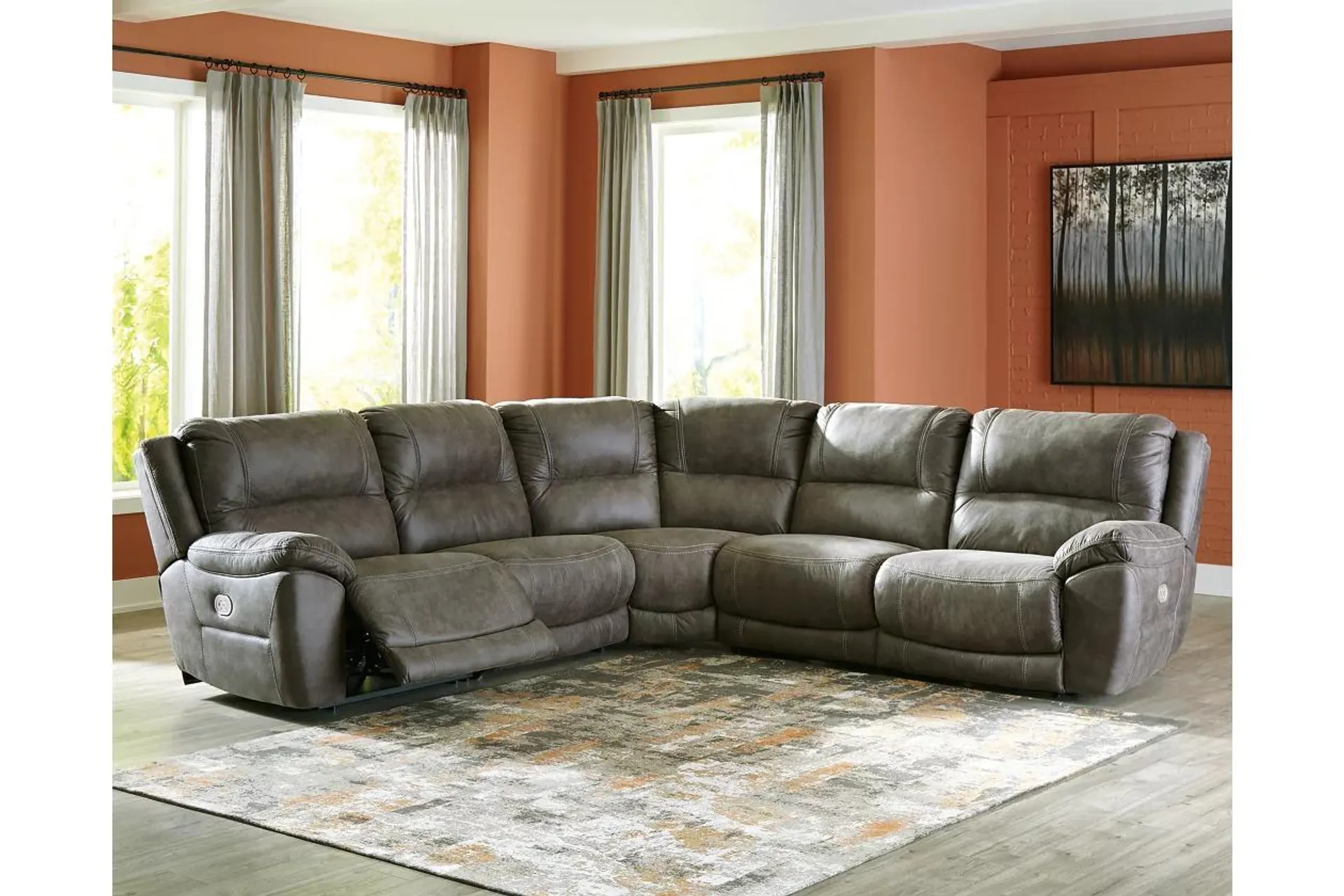 Cranedall 5-Piece Dual Power Reclining Modular Sectional