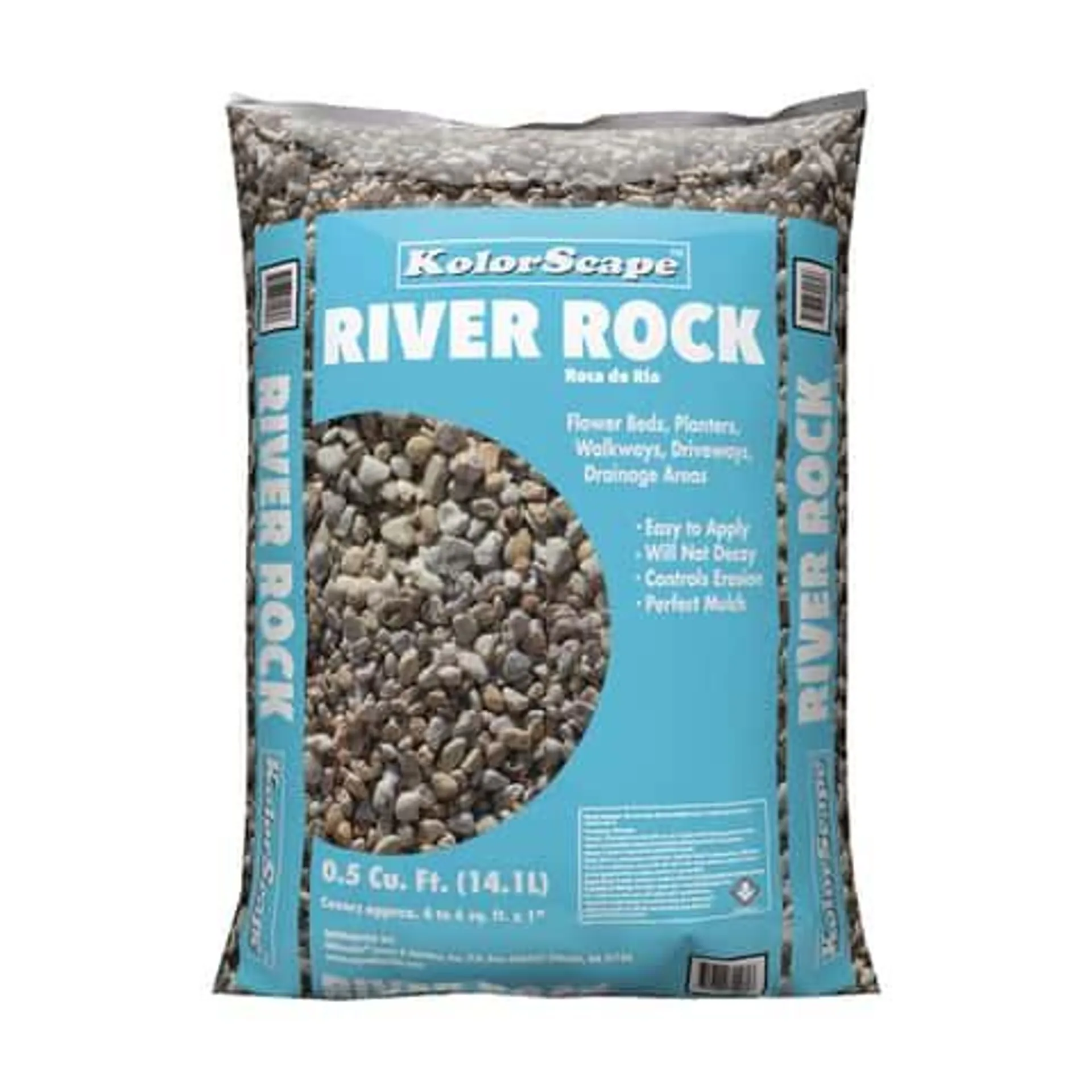 KolorScape Gray River Rock 0.5 cu ft 47 lb