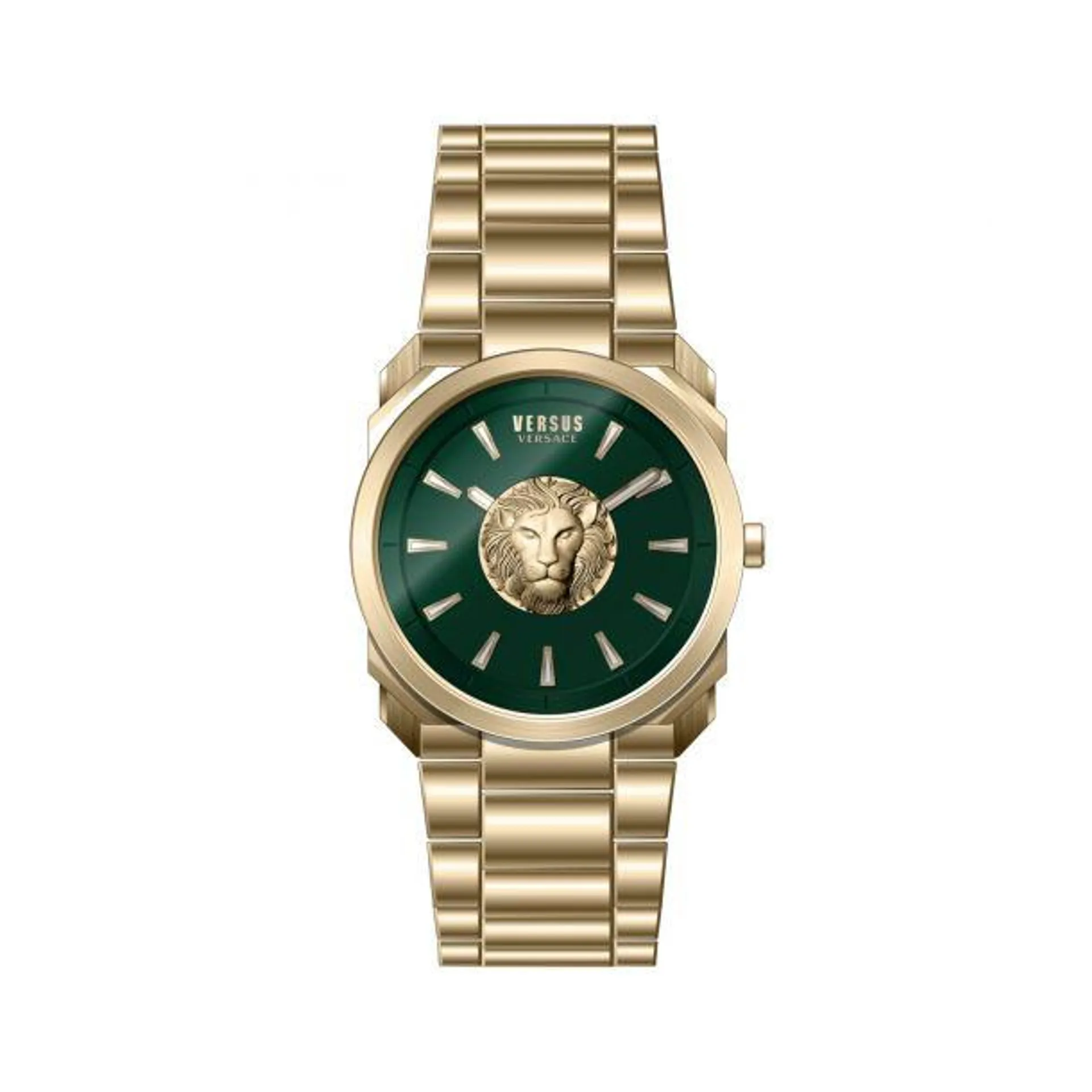 Versus Versace 902 Men's 40mm Quartz Stainless Steel Gold Bracelet Watch - Green Dial