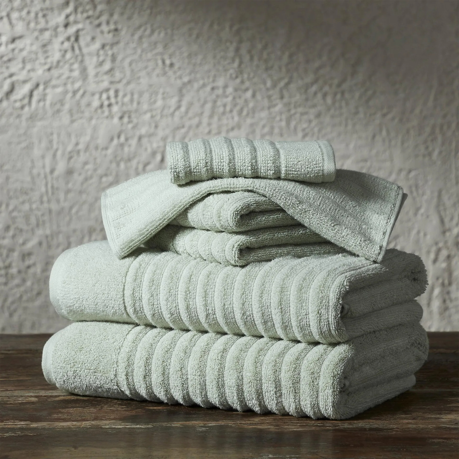 Zero Twist Cotton Textured Bath Towel Set