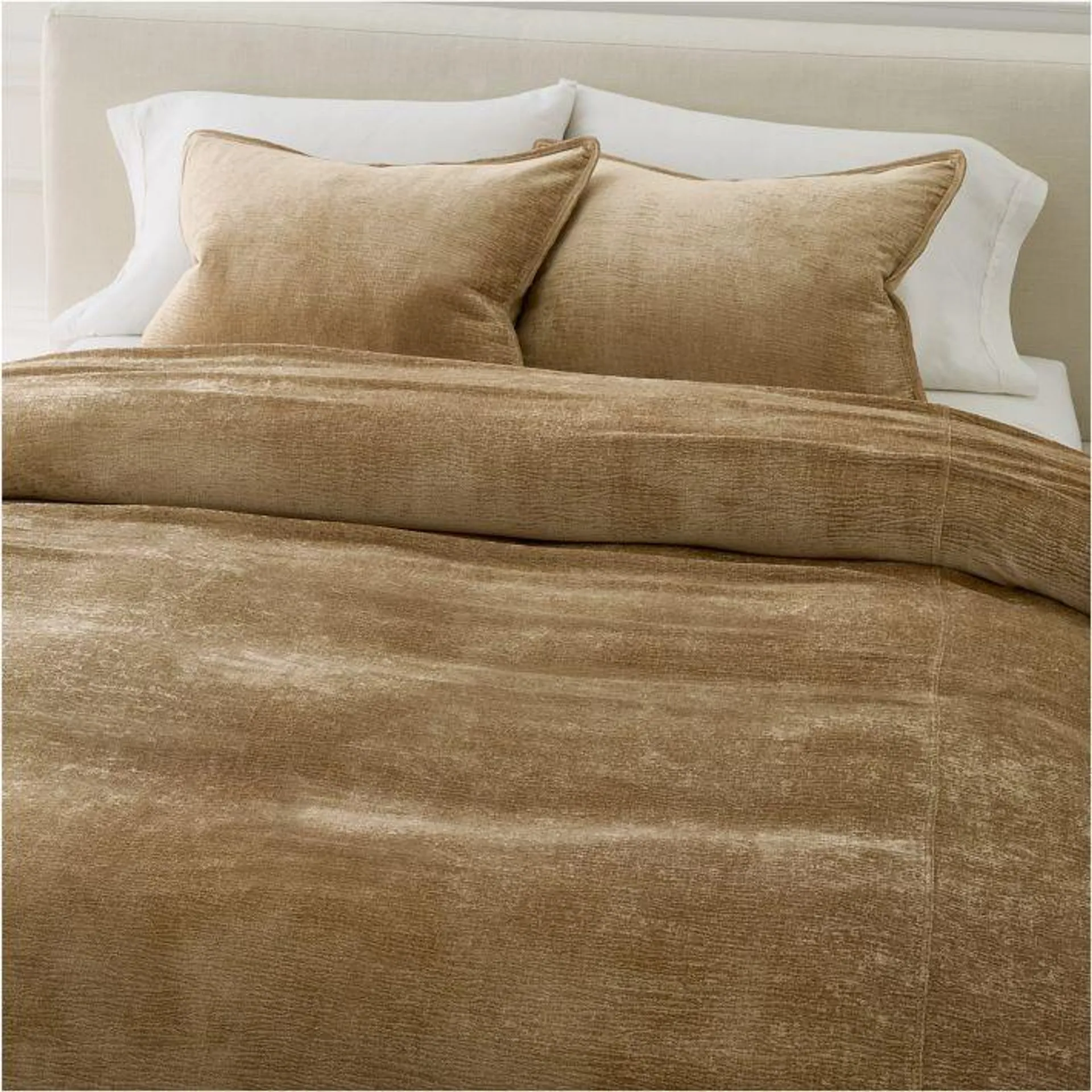 Striated Chenille Duvet Cover & Shams