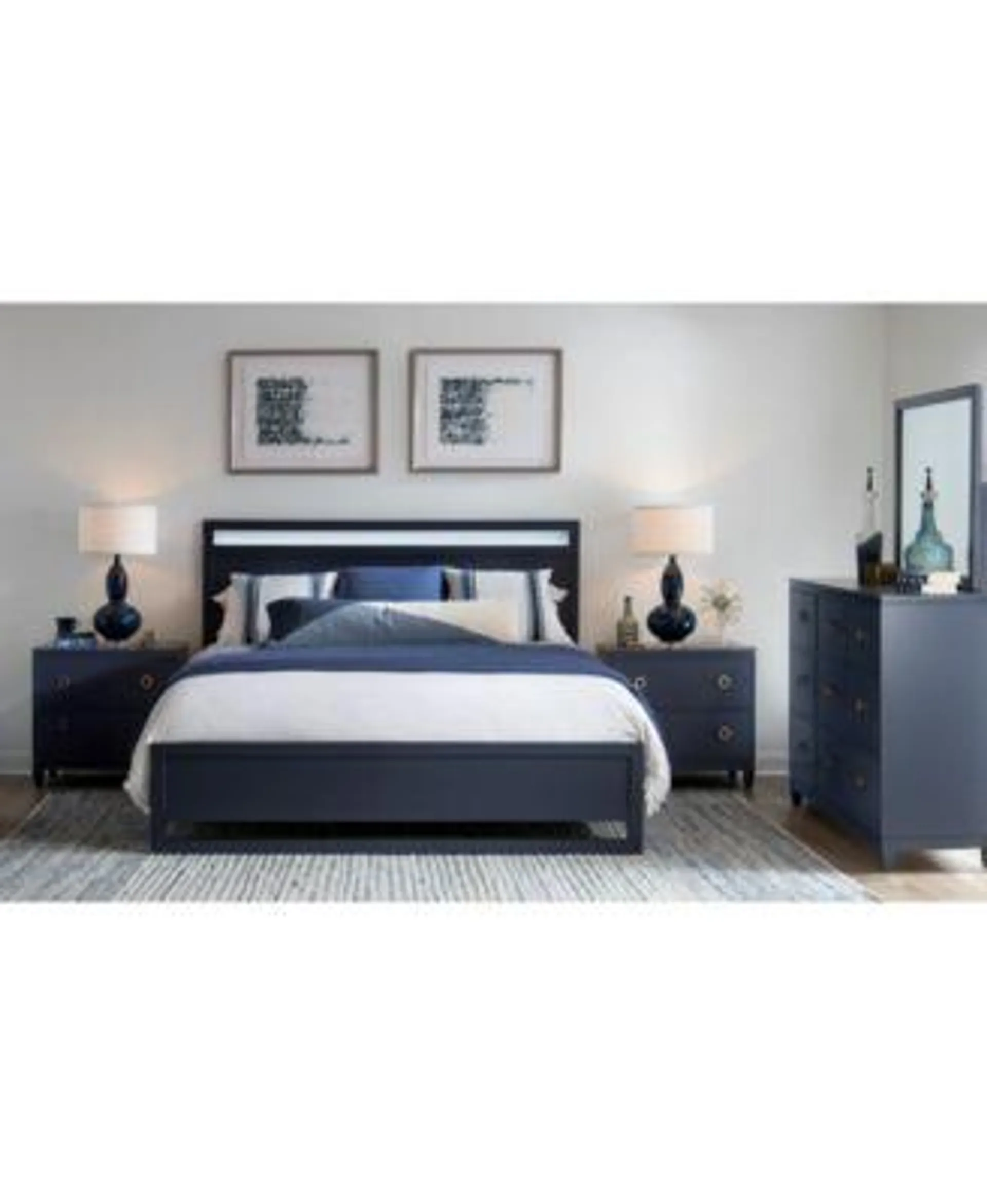 Summerland 3pc Bedroom Set (Queen Panel Bed, Dresser, Nightstand)