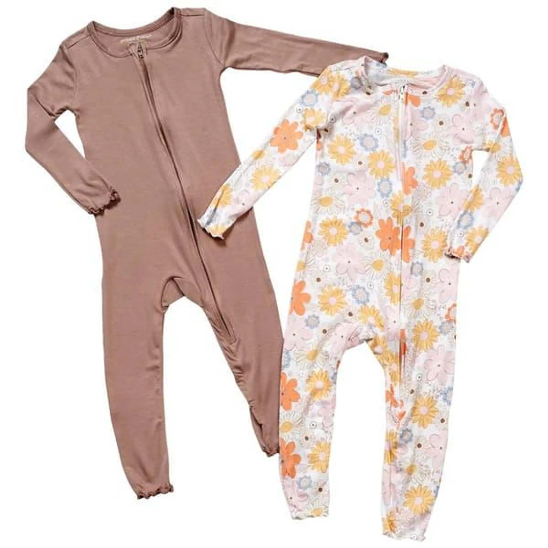 Baby Girl (12-24M) Poppy & Clay® 2pk. Floral & Solid Zen Pajamas