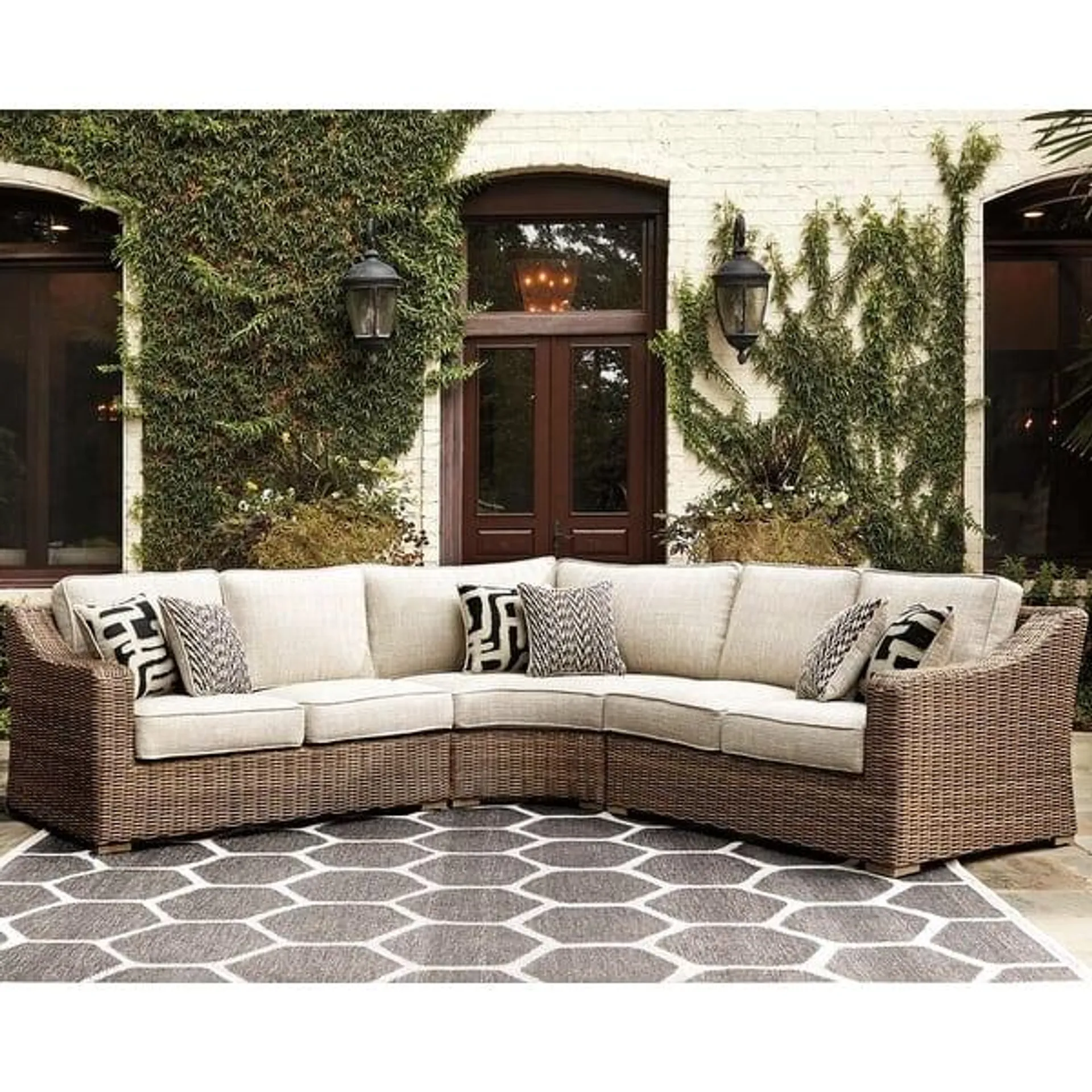 Signature Design by Ashley Beachcroft Beige Outdoor Sectional