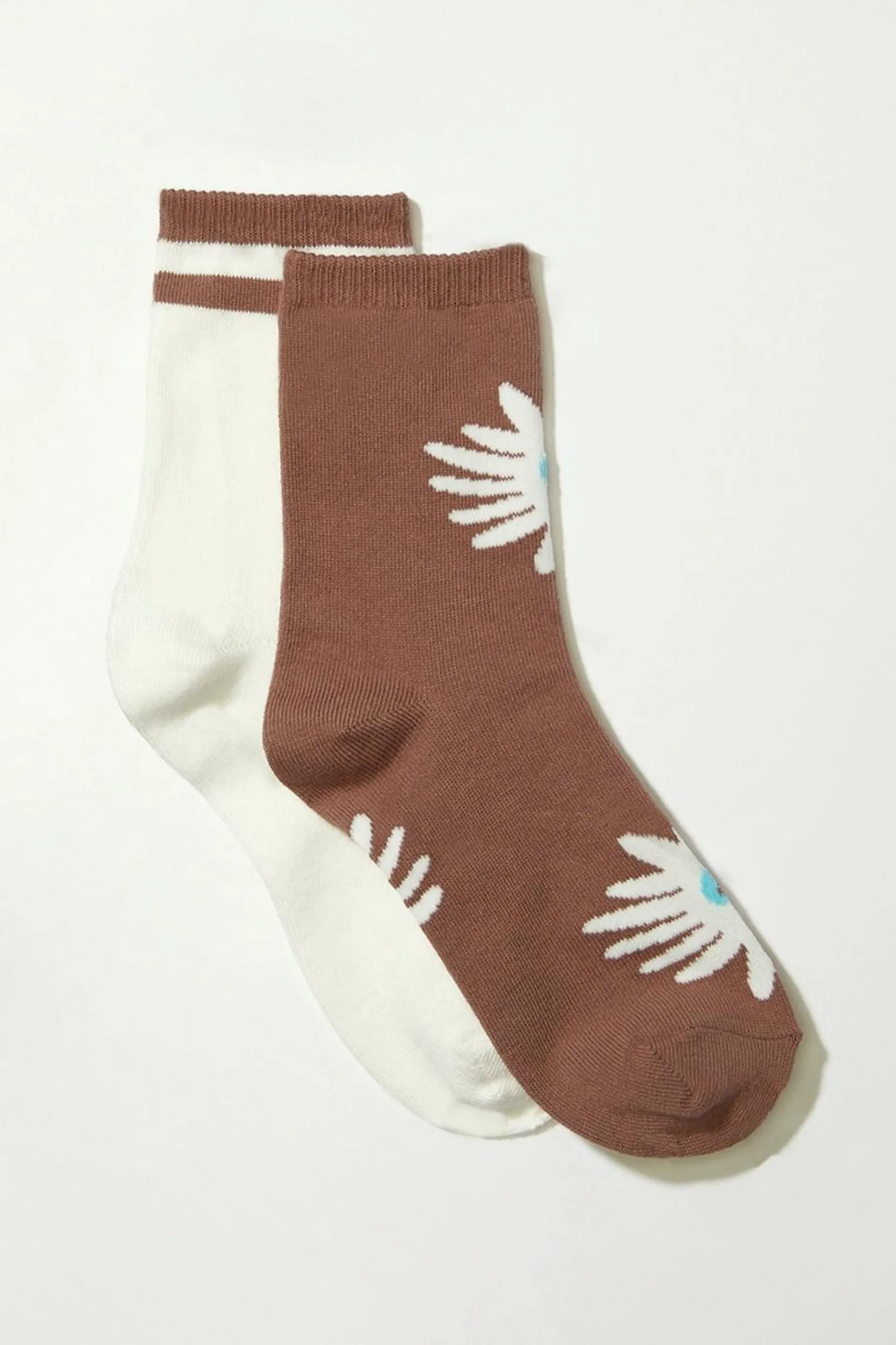 bloom crew sock 2 pk