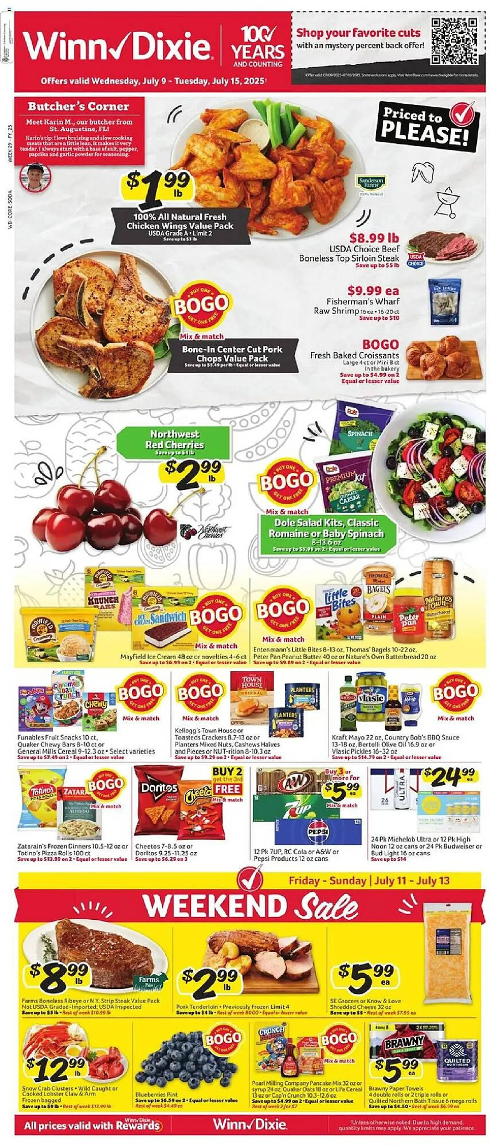 Weekly ad Winn Dixie Weekly Ad from July 9 to July 15 2025 - Page 1