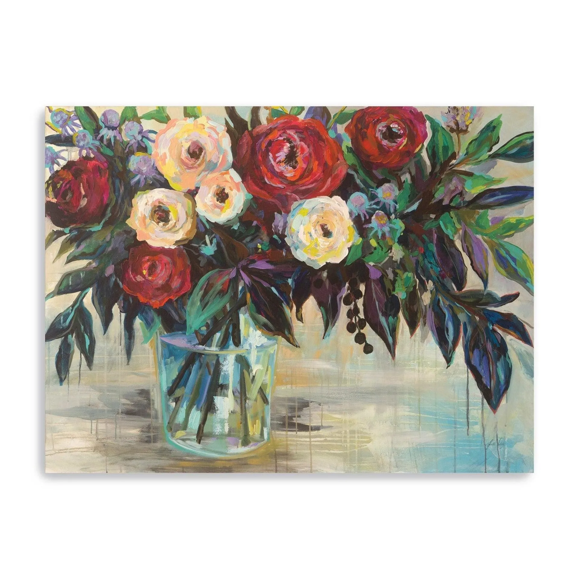 Winter Floral Canvas Giclee Wall Art