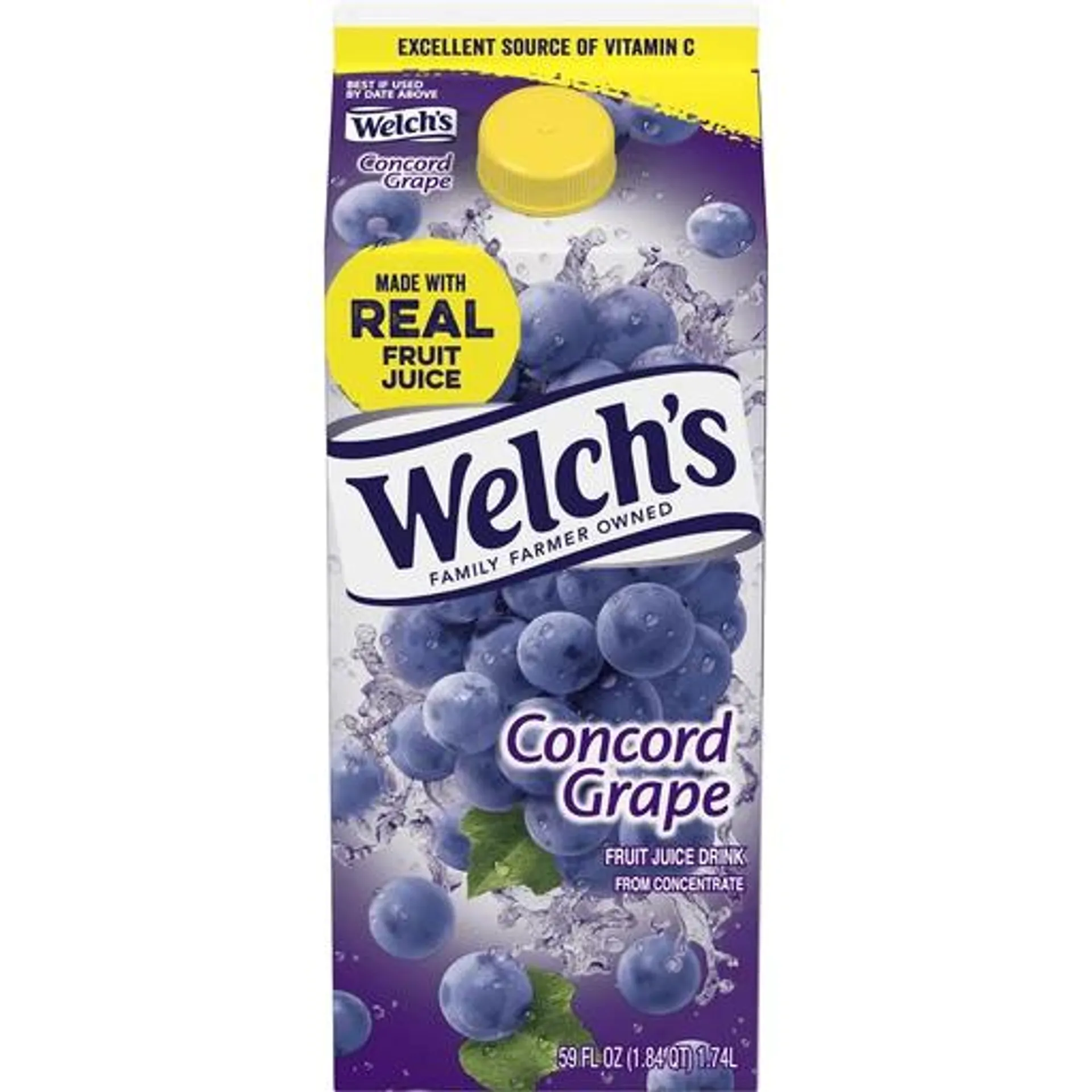 Welch's Concord Grape Fruit Juice Drink, 59 Fl Oz carton
