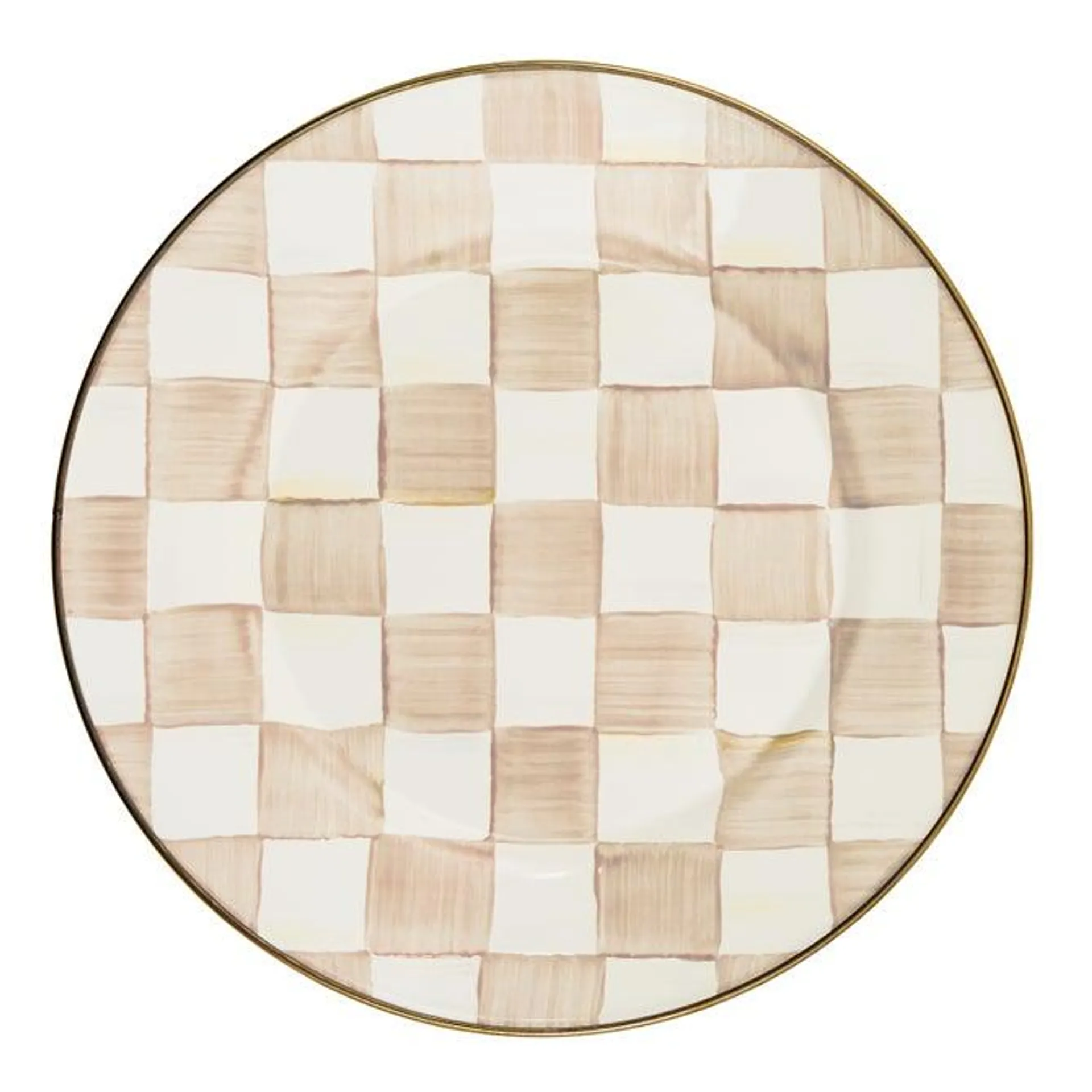 Mocha Check Enamel Dinnerware