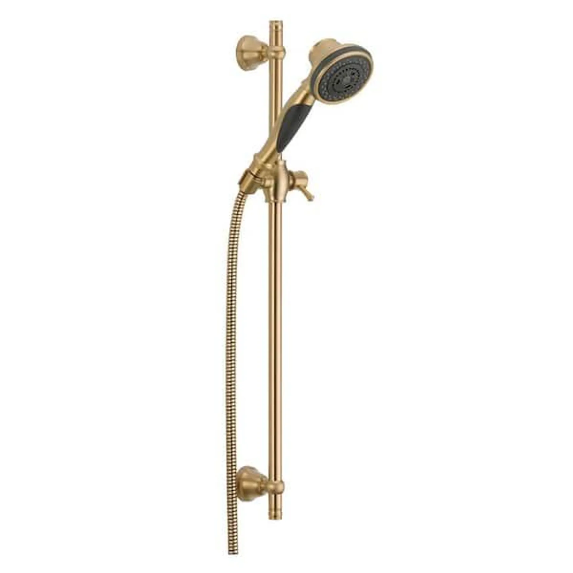 Gold 3-Spray Patterns Wall Mount Handheld Shower Head 1.75 GPM in Champagne Bronze