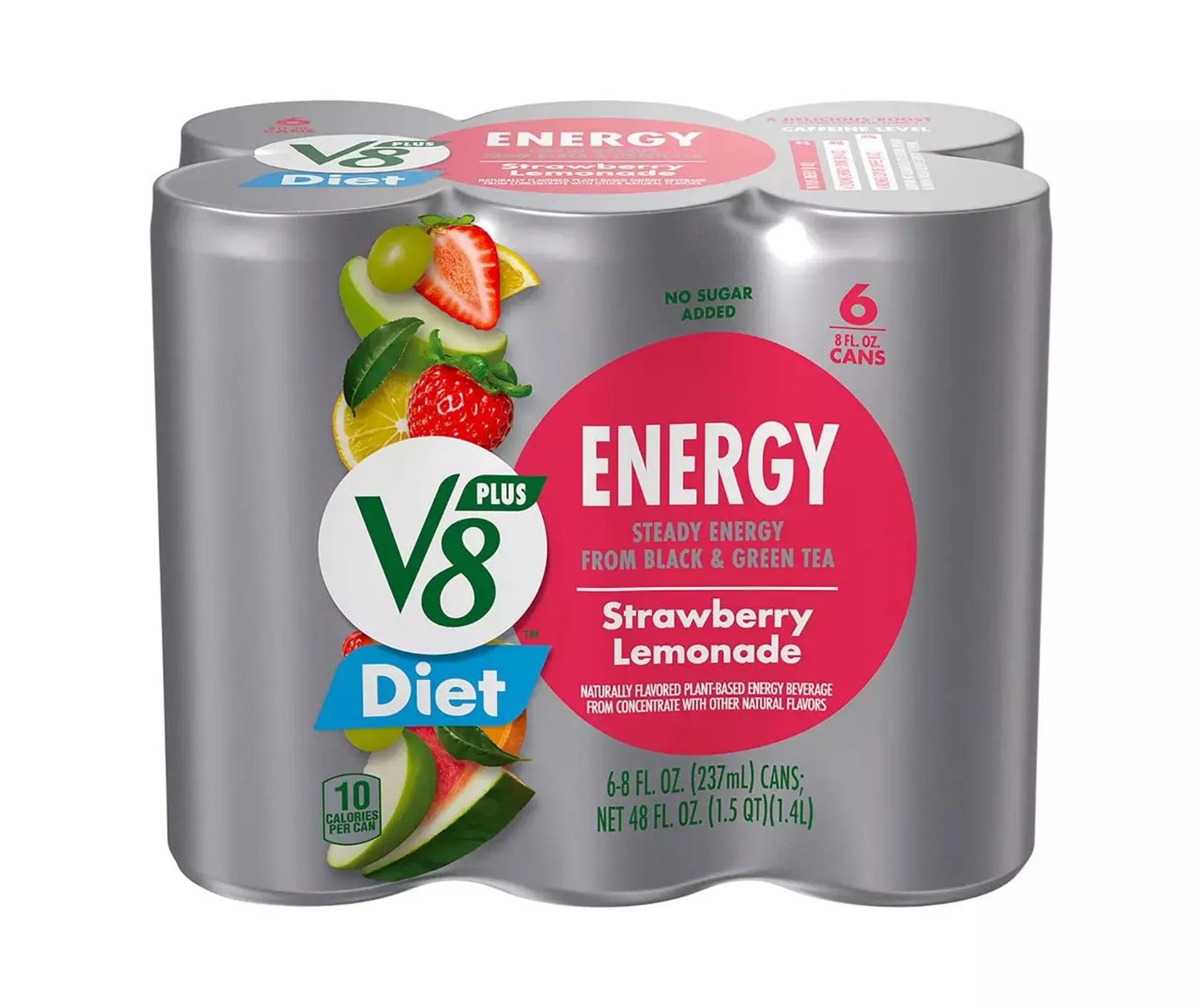 Energy Diet Strawberry Lemonade 8 Oz. Cans, 6-Pack