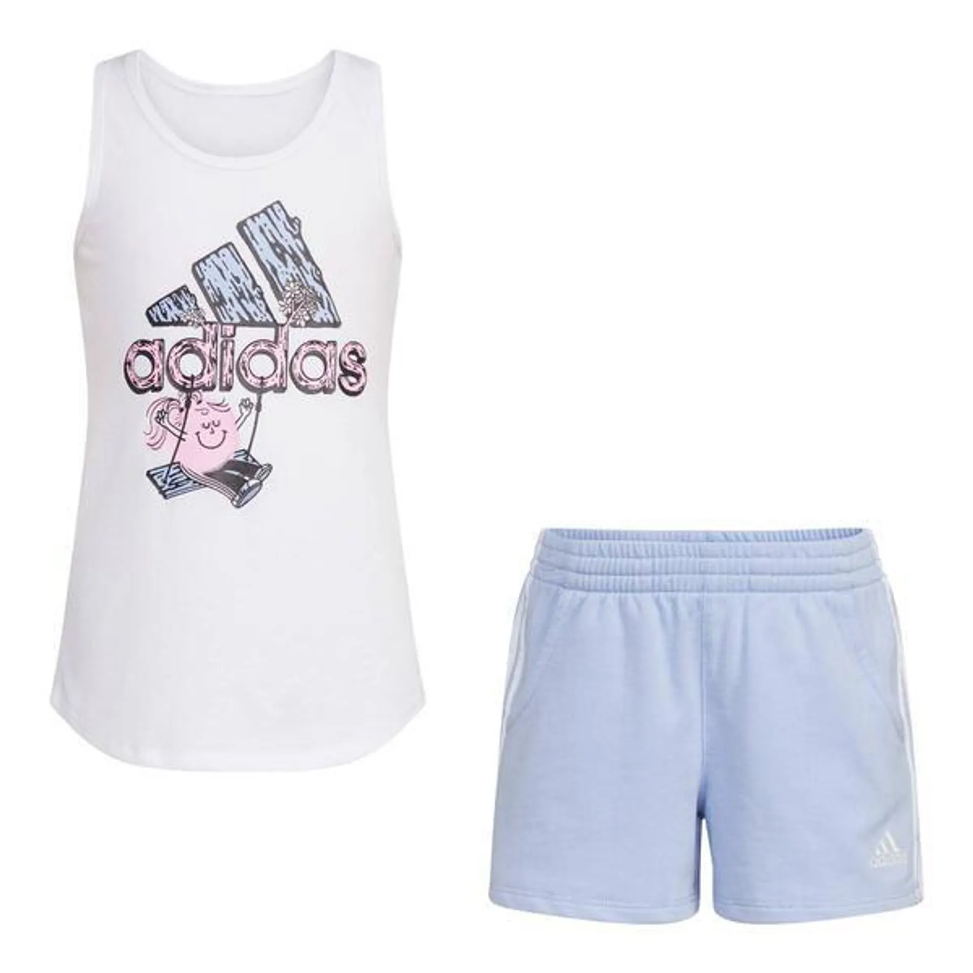 Toddler Girl adidas® Happy Gal Tank Top & Shorts Set