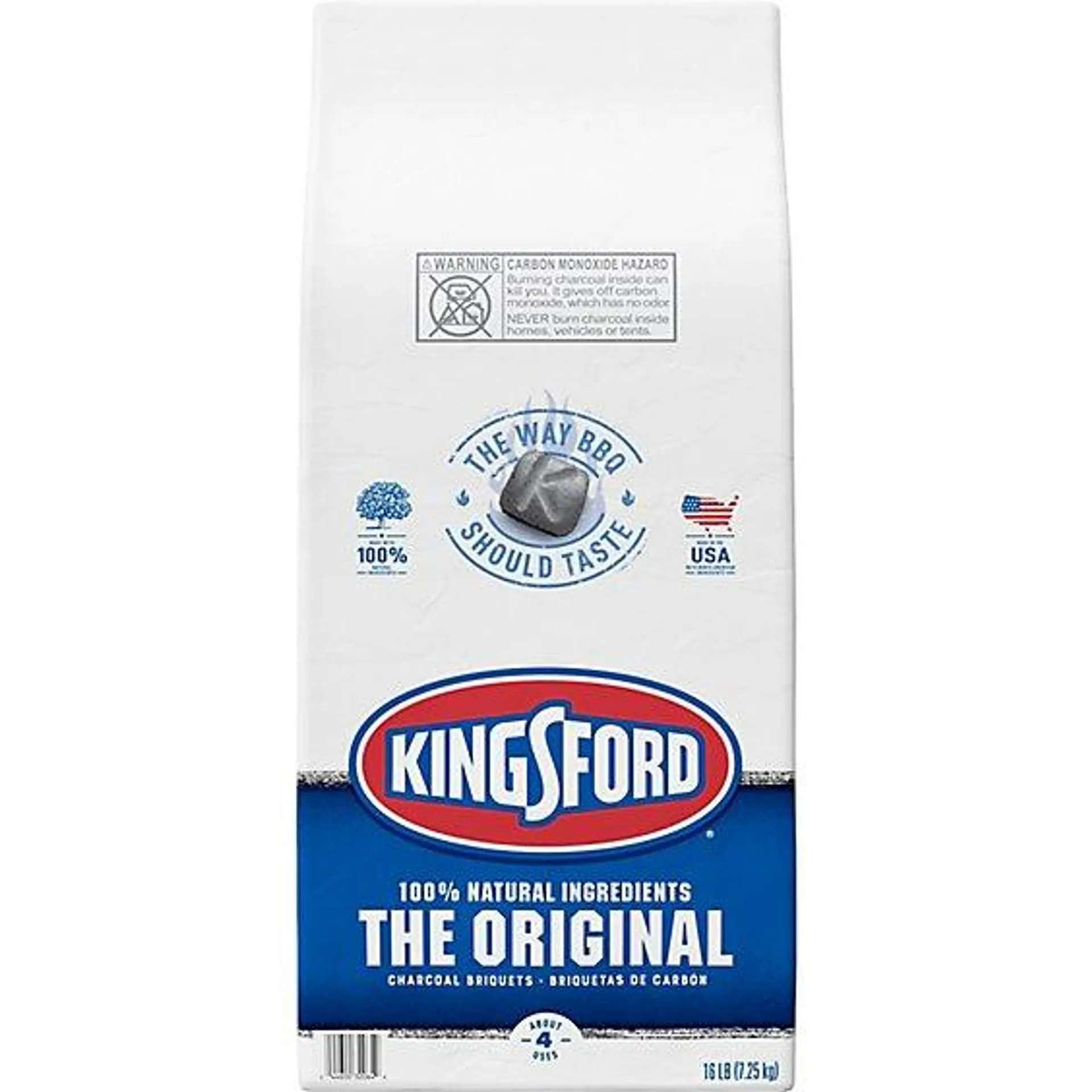 Kingsford Original BBQ Charcoal Briquettes for Grilling - 16 Lbs