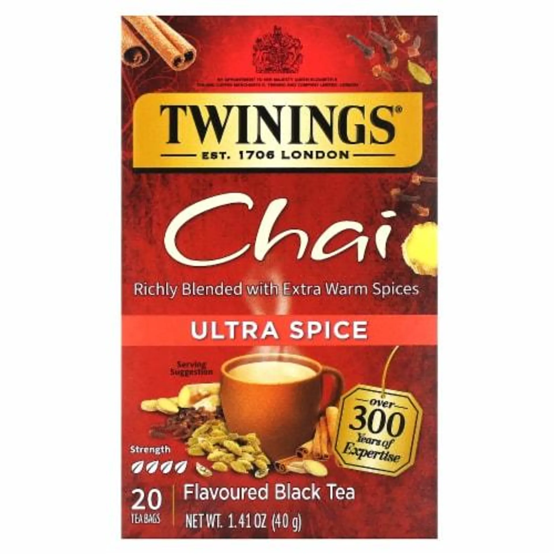 Twinings Of London® Ultra Spice Chai Black Tea Bags