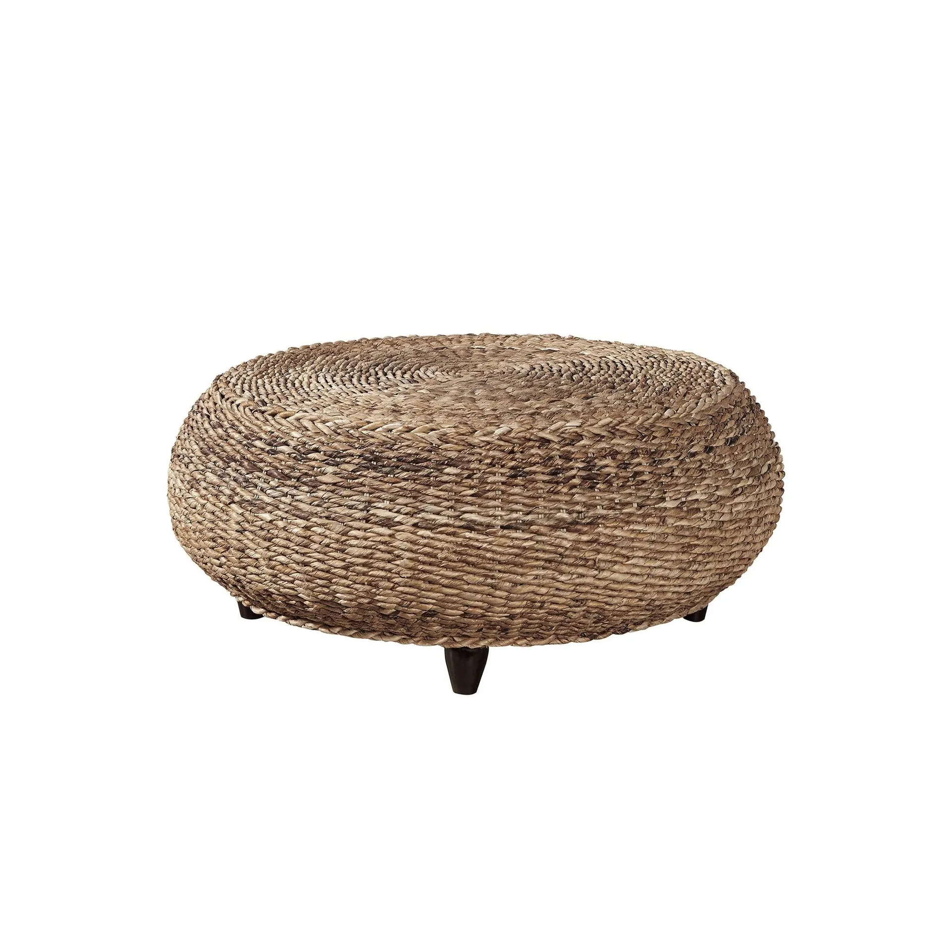 Woven Seagrass Rattan Ottoman