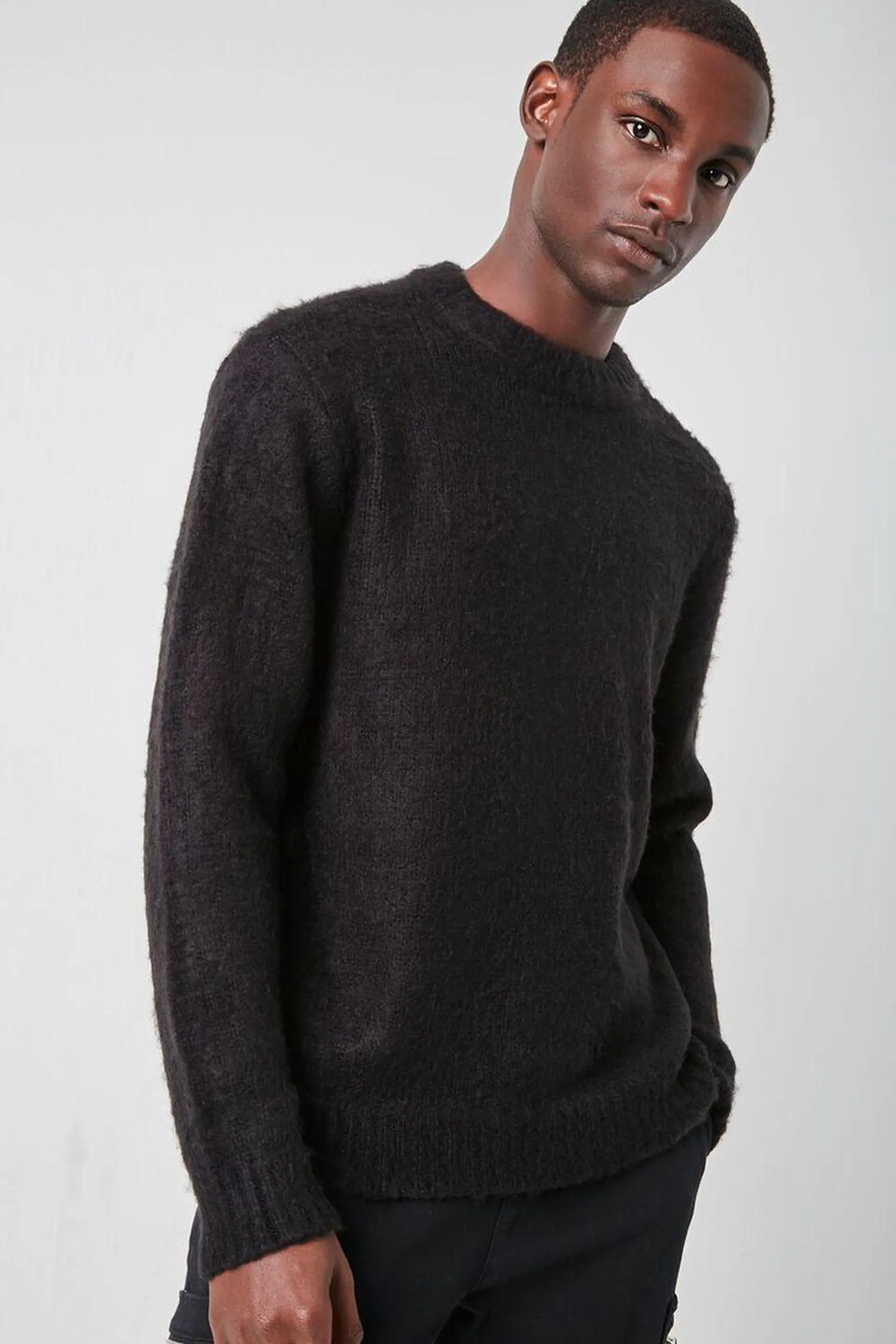 Brushed Purl Knit Sweater
