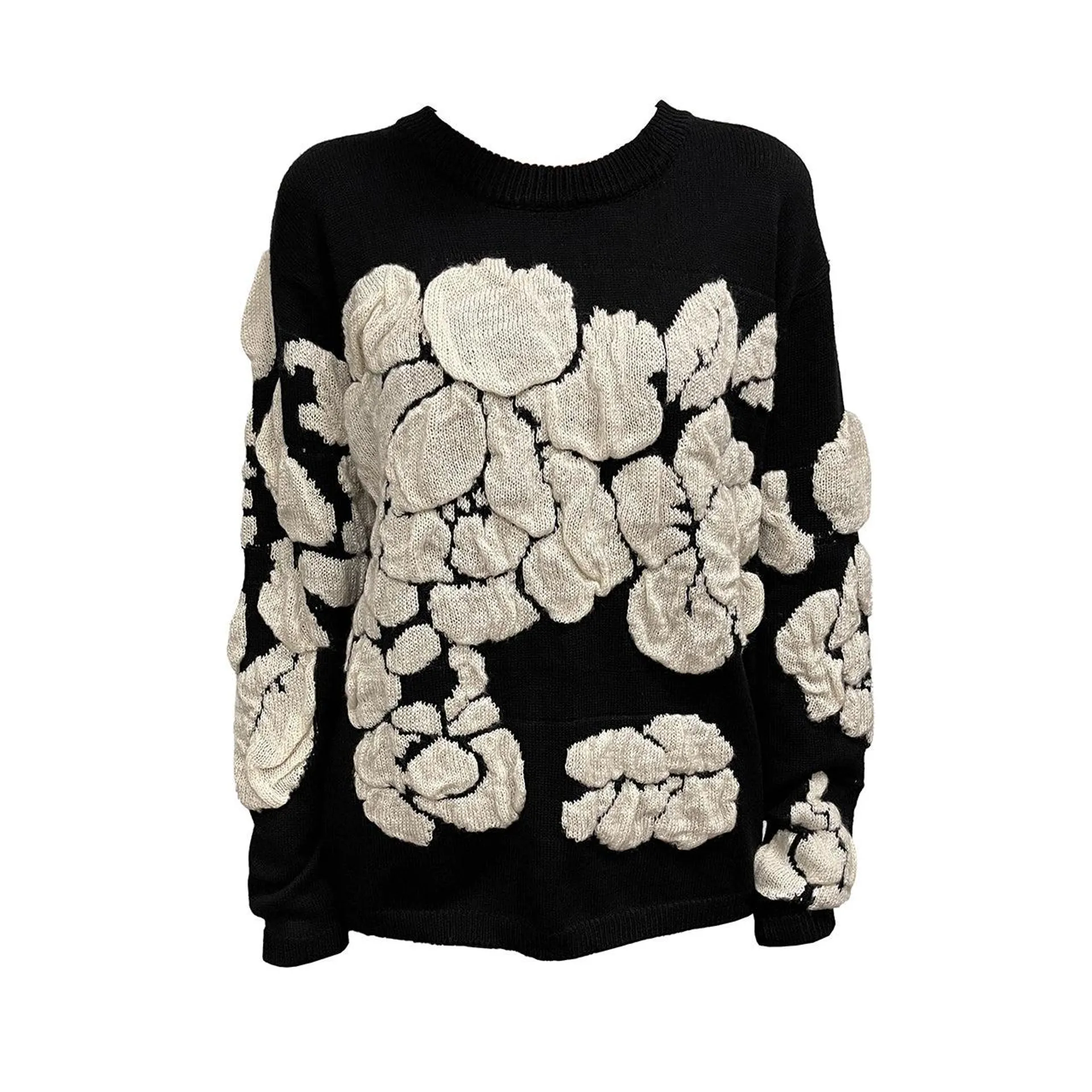 Emilia Abstract 3D Puff Sweater