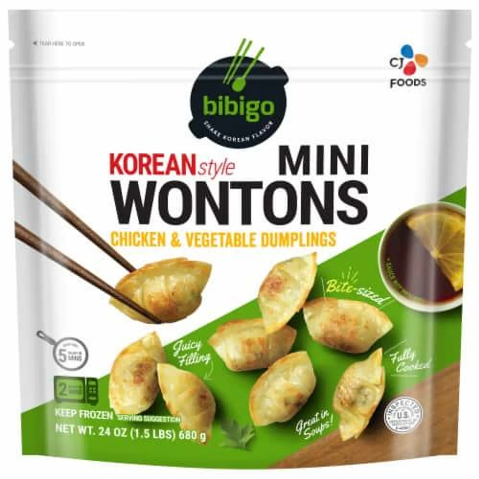 Bibigo Mini Wontons Chicken & Vegetable Dumplings