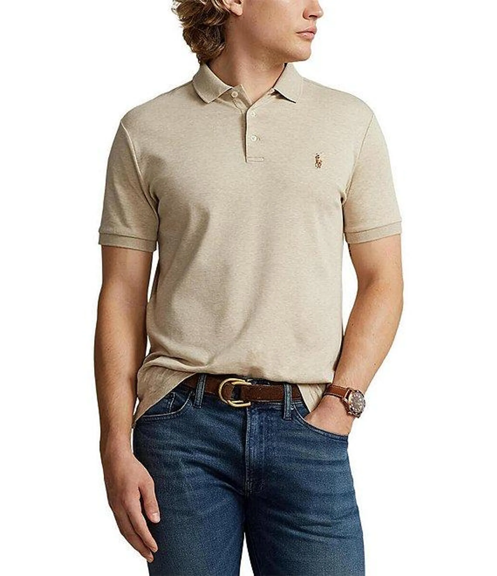 Big & Tall Classic Fit Soft Cotton Multi-Colored Pony Polo Shirt