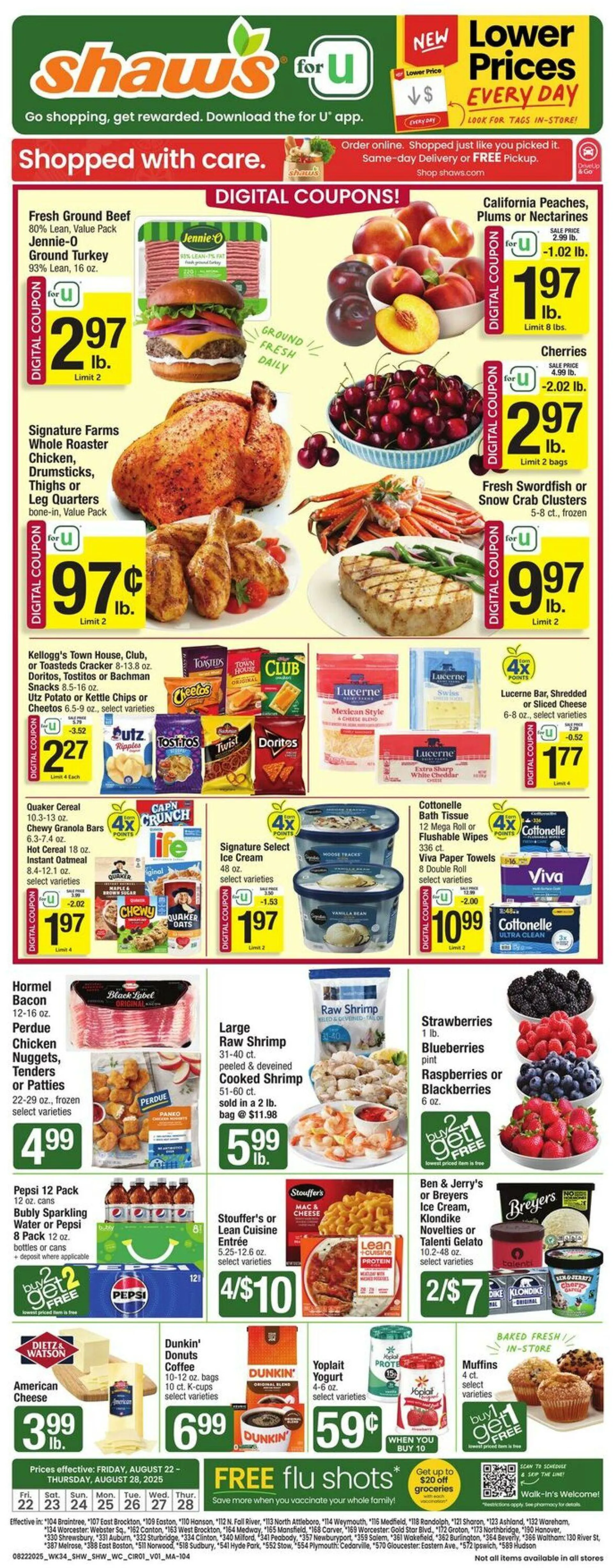 Weekly ad Shaws from August 22 to August 28 2025 - Page 1