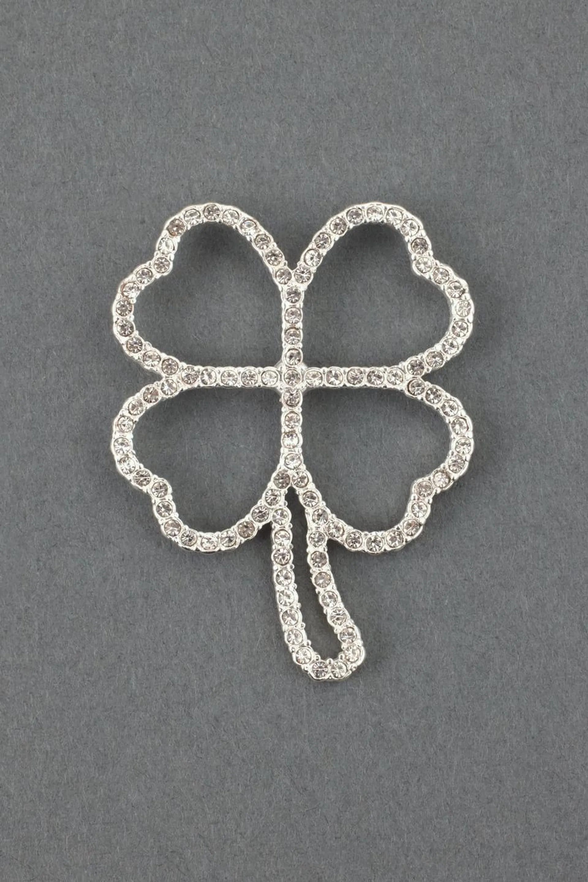 pave silver brooch