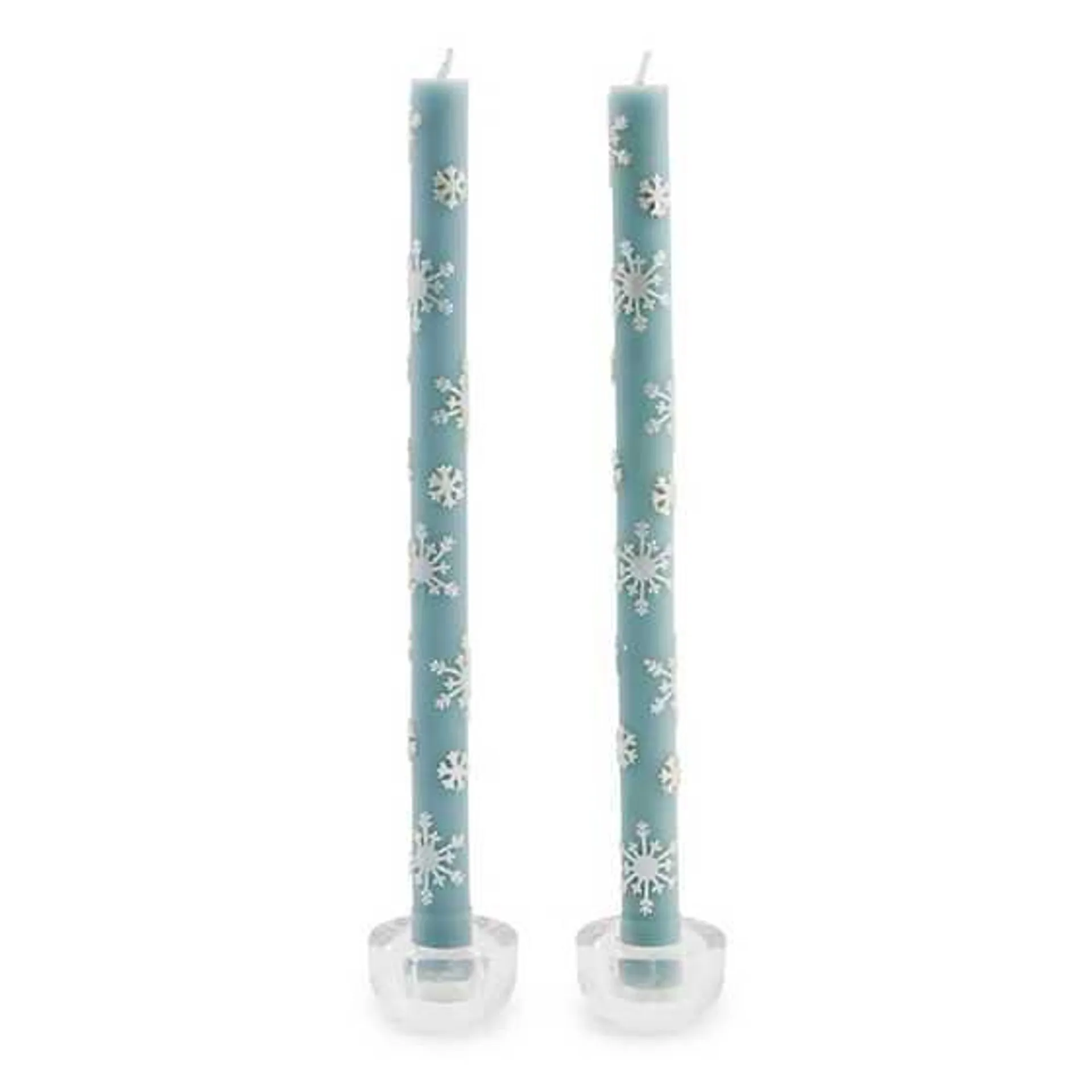 Snowflake Dinner Candles, Set of 2