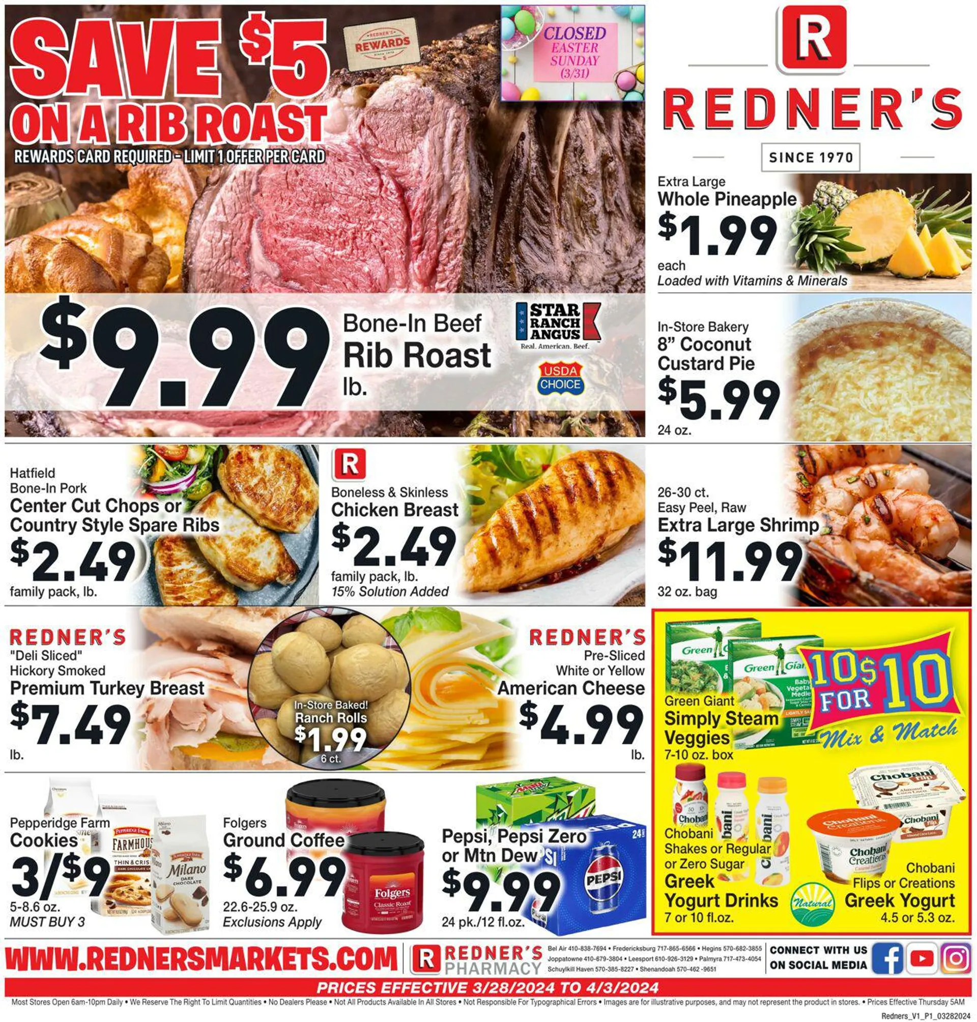 Weekly ad Redner’s Warehouse Market Current weekly ad from March 28 to April 3 2024 - Page 