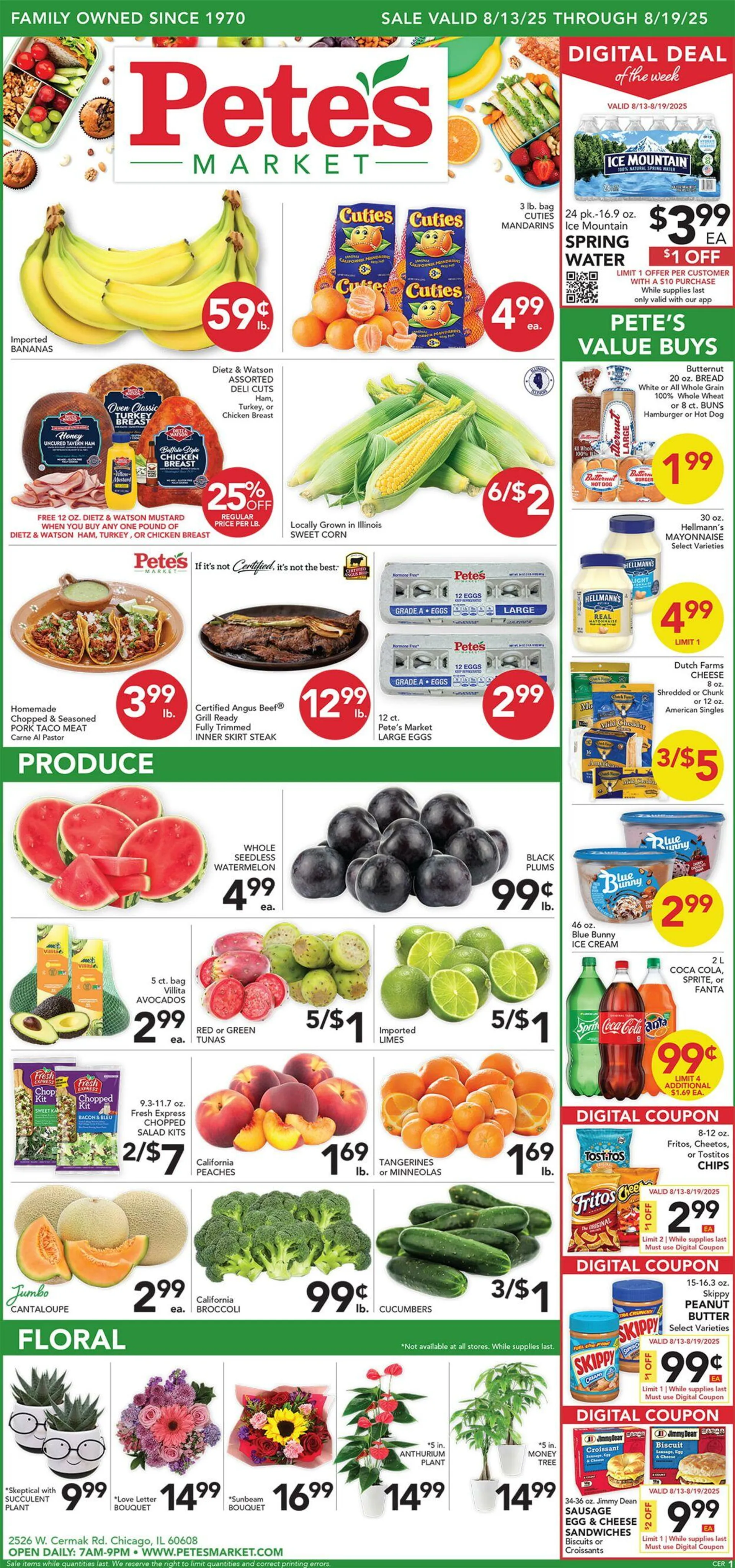Weekly ad Pete's Fresh Market Current weekly ad from August 6 to August 12 2025 - Page 1
