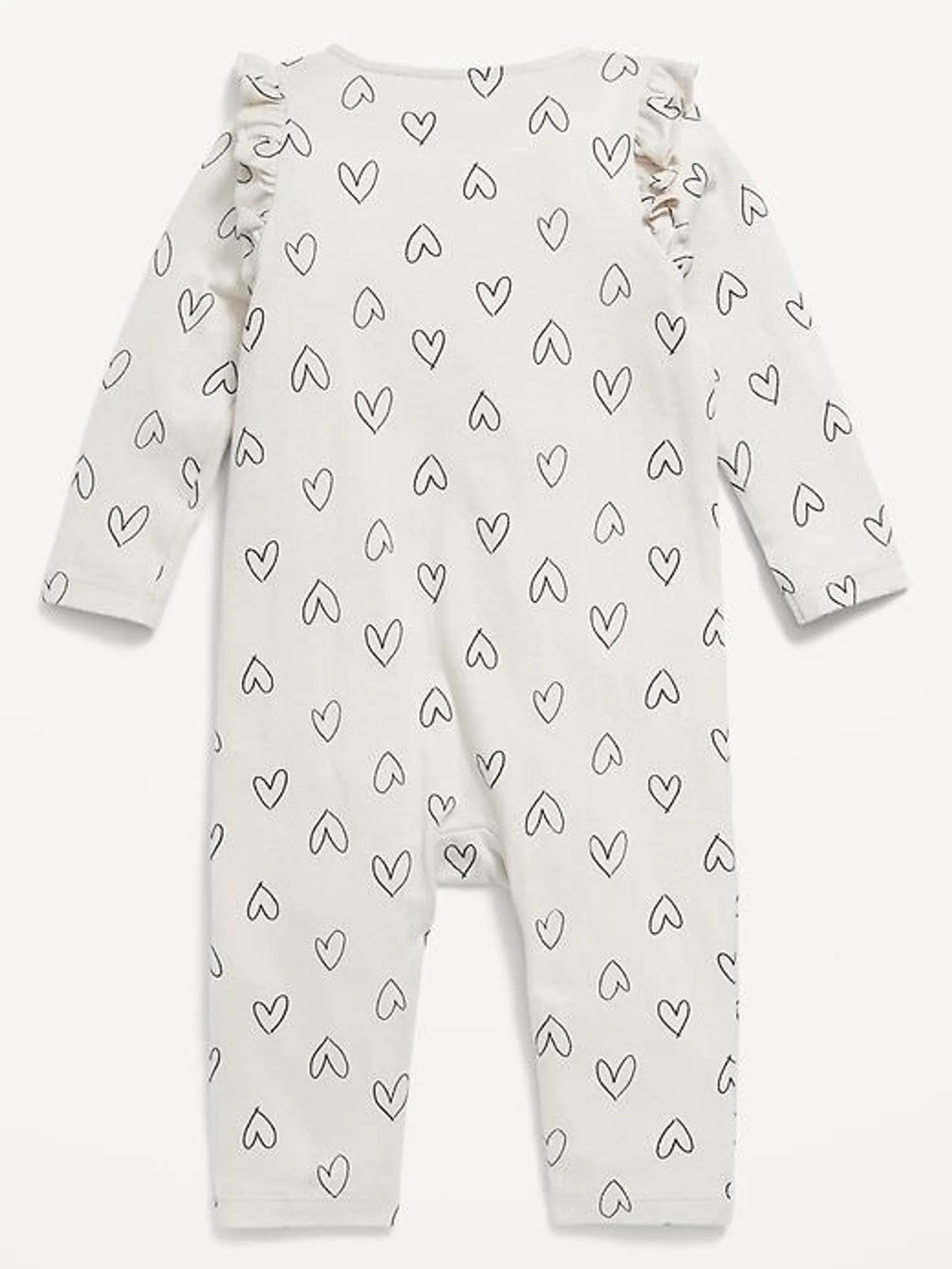 Printed Ruffle-Trim Jumpsuit for Baby