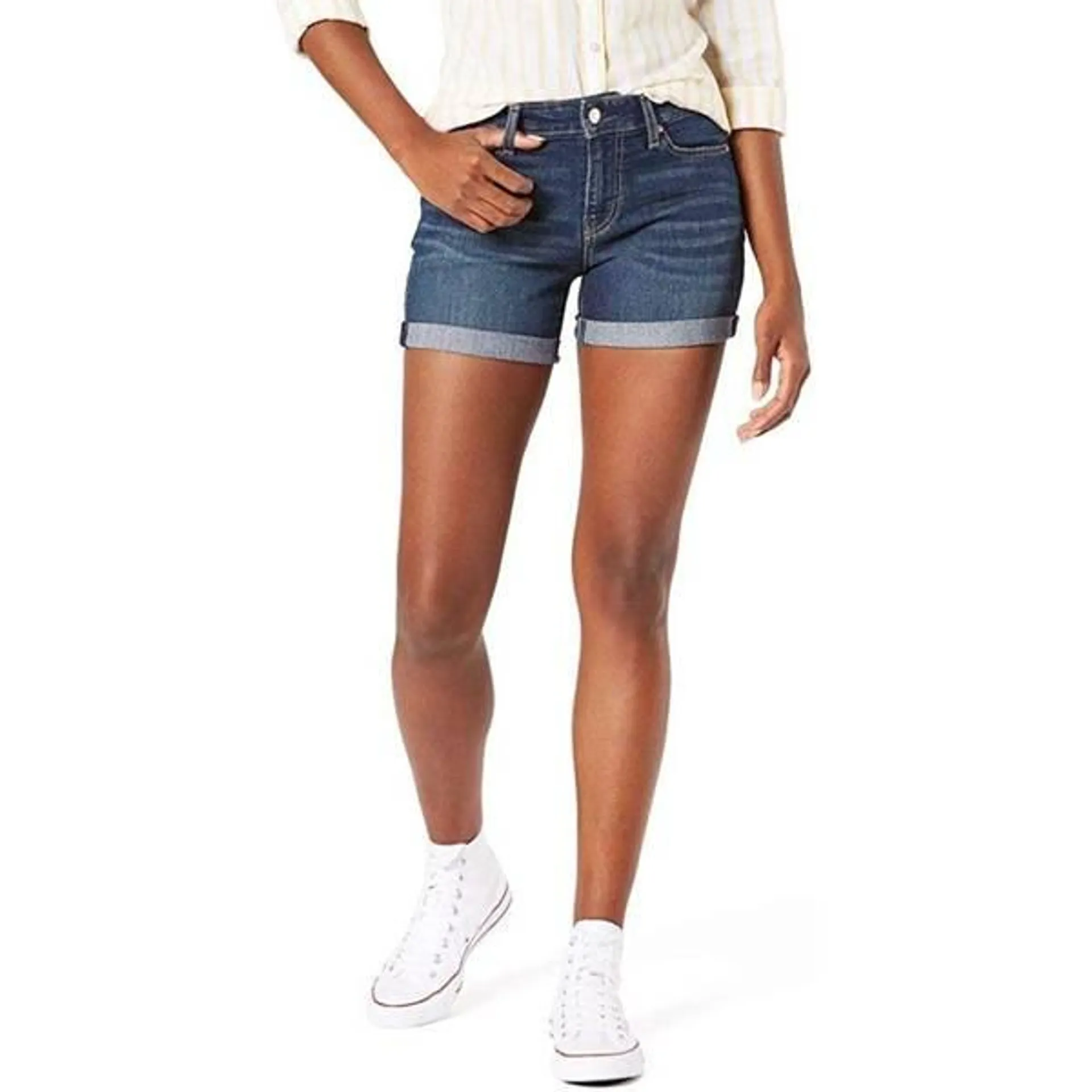 Women's Mid Rise 5-inch Cuffed Shorts