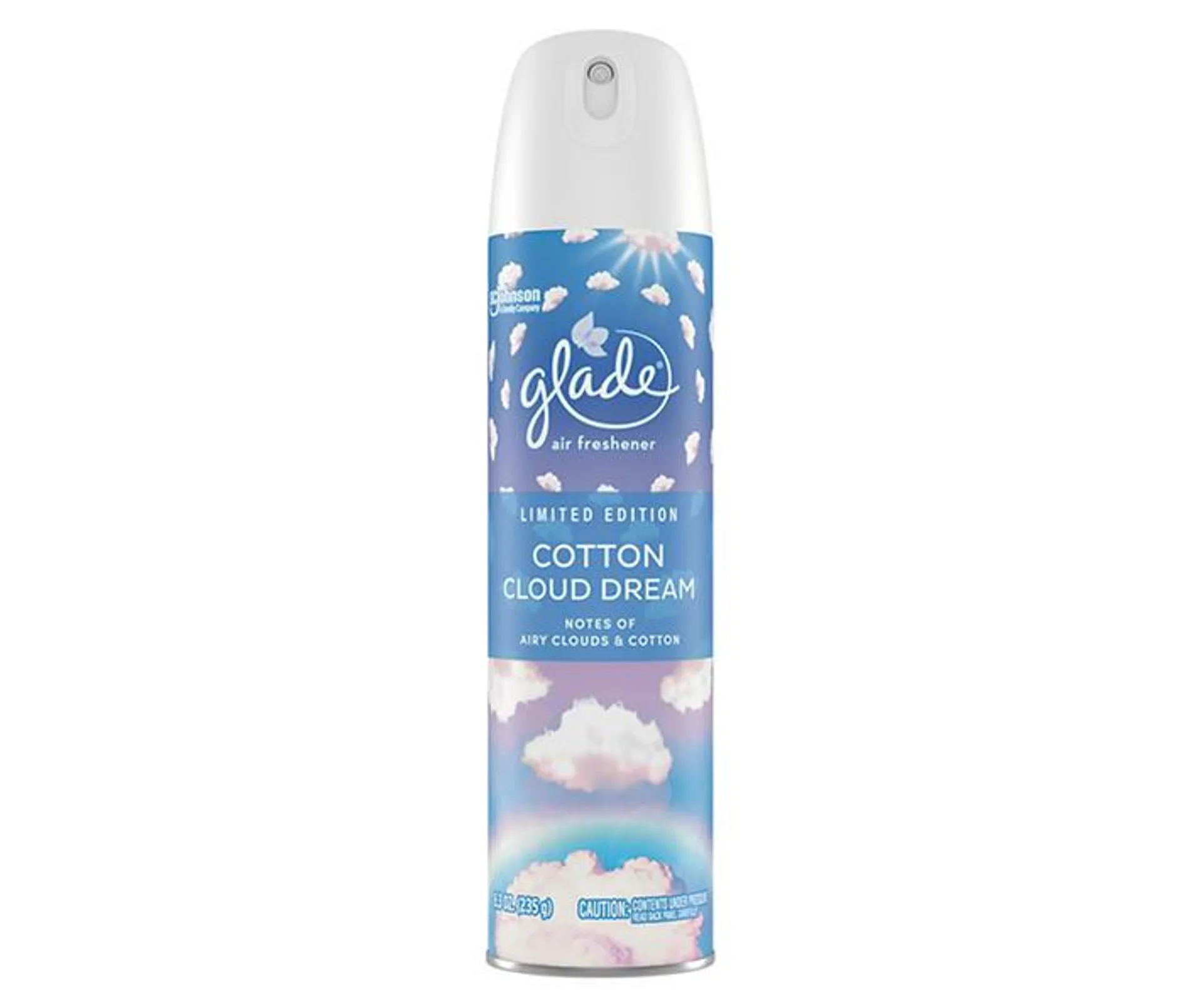 Glade Aerosol Spray, Glade Air Freshener Spray, Cotton Cloud Dream Scent, Infused with Essential Oils, Spring Limited Edition Fragrance, Positive Vibes Collection, 8.3 oz