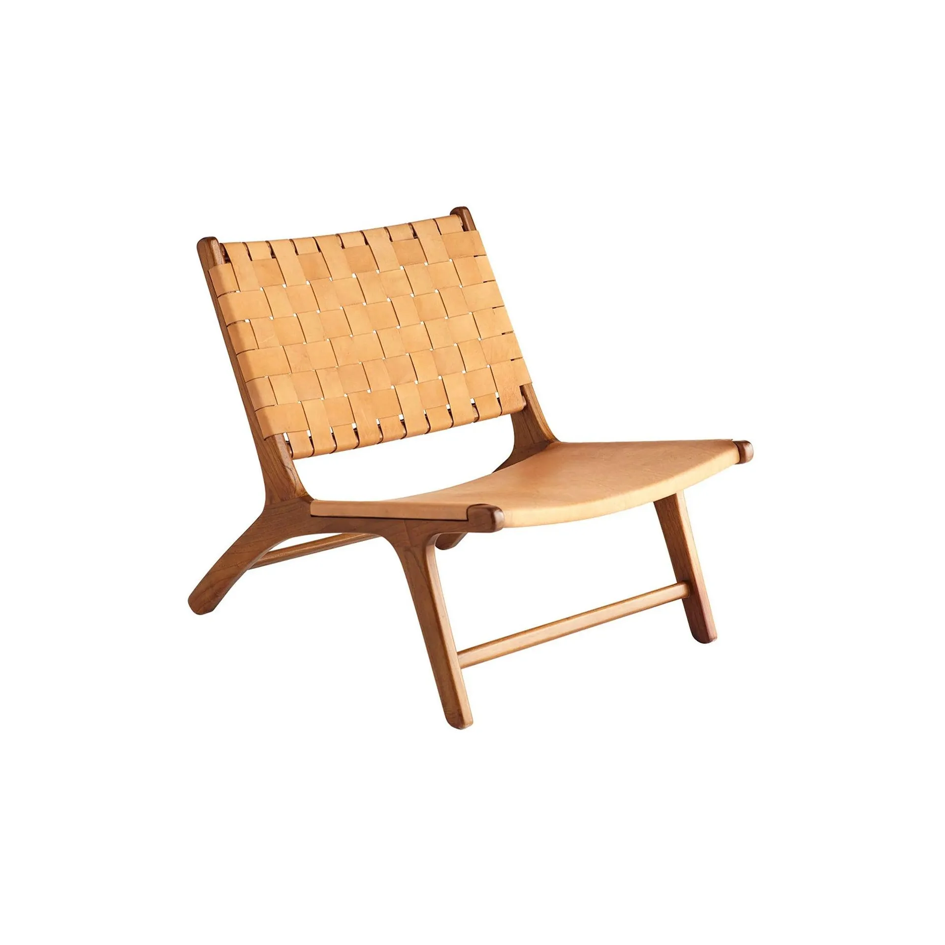 Woven Leather Lounge Chair