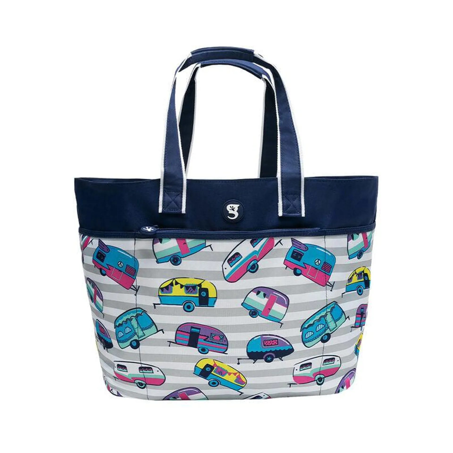 Geckobrands Beach Tote - Retro Camper