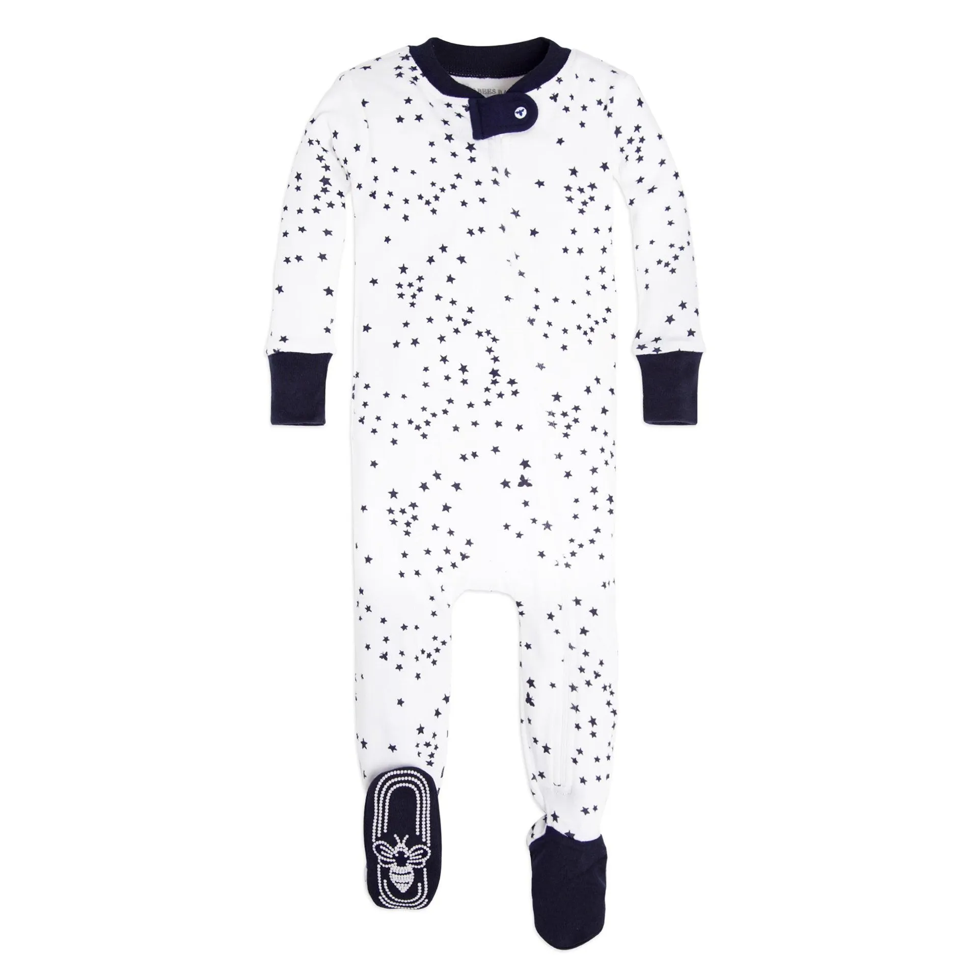 Burt's Bees Baby Boy Sleeper Pajamas, Midnight Twinkle Bee