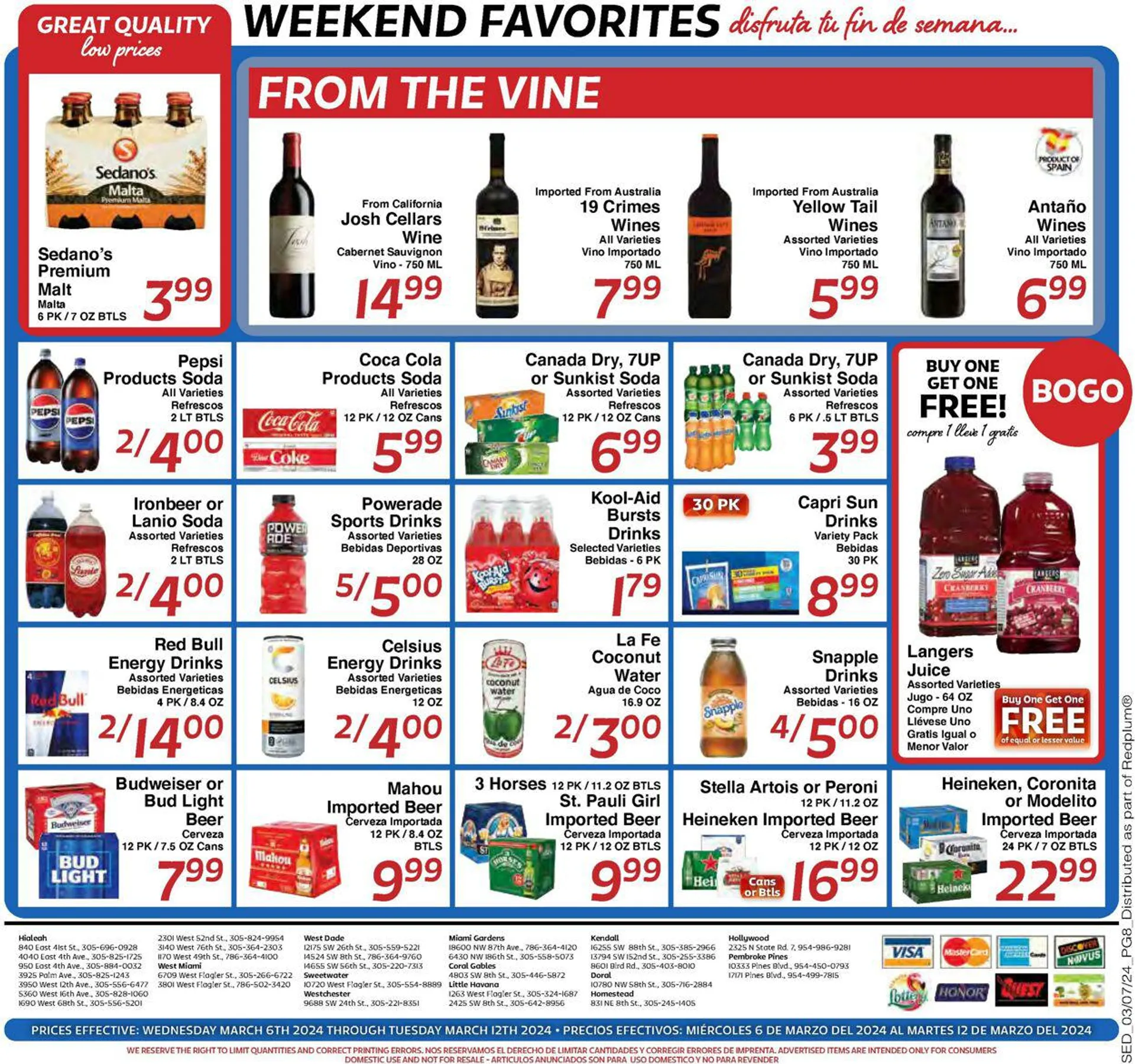 Weekly ad Sedano's from February 28 to March 5 2024 - Page 8