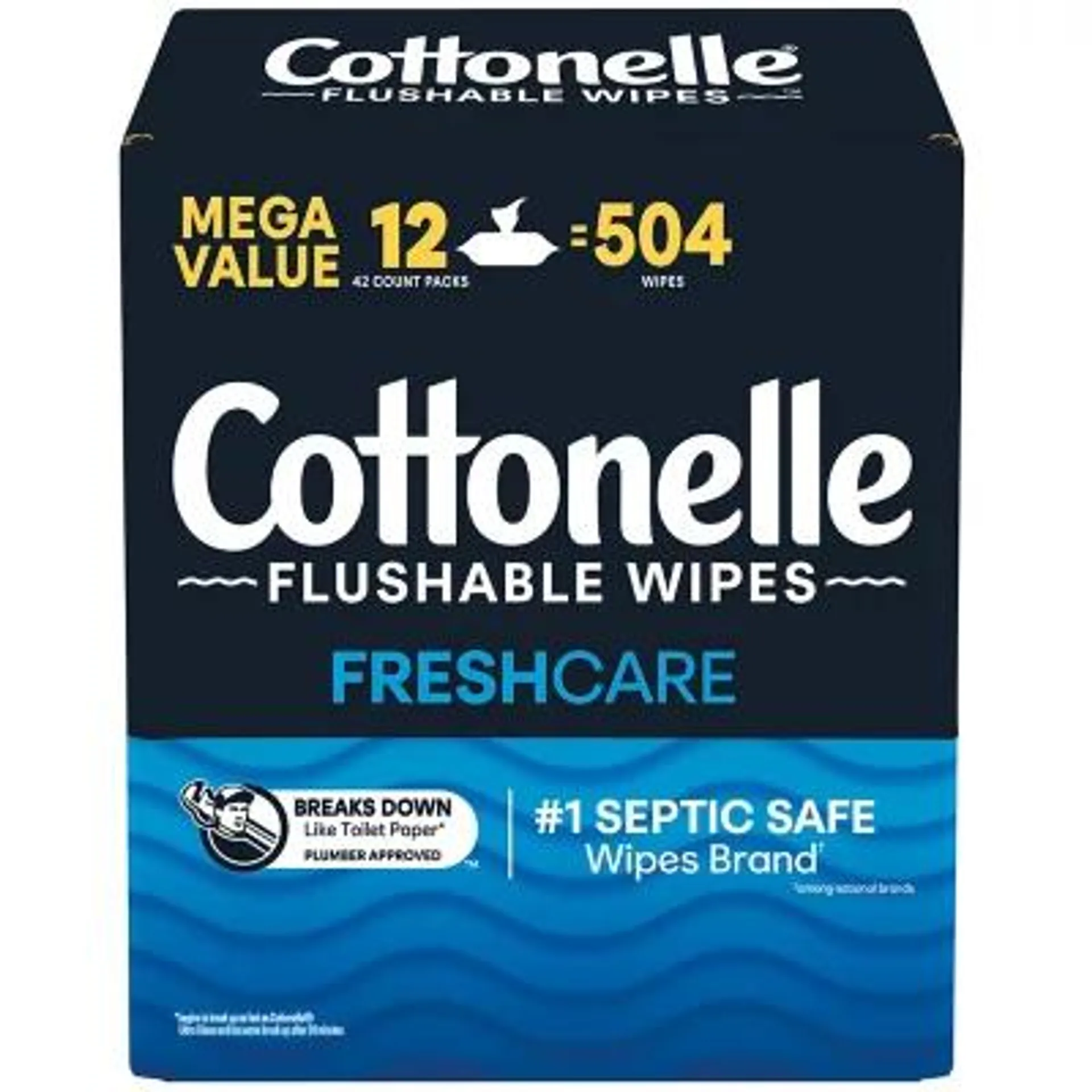 Cottonelle Freshcare Flushable Wipes 12 ct., 504 wipes