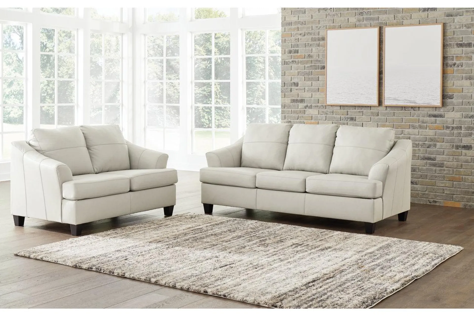 Genoa Leather Sofa and Loveseat