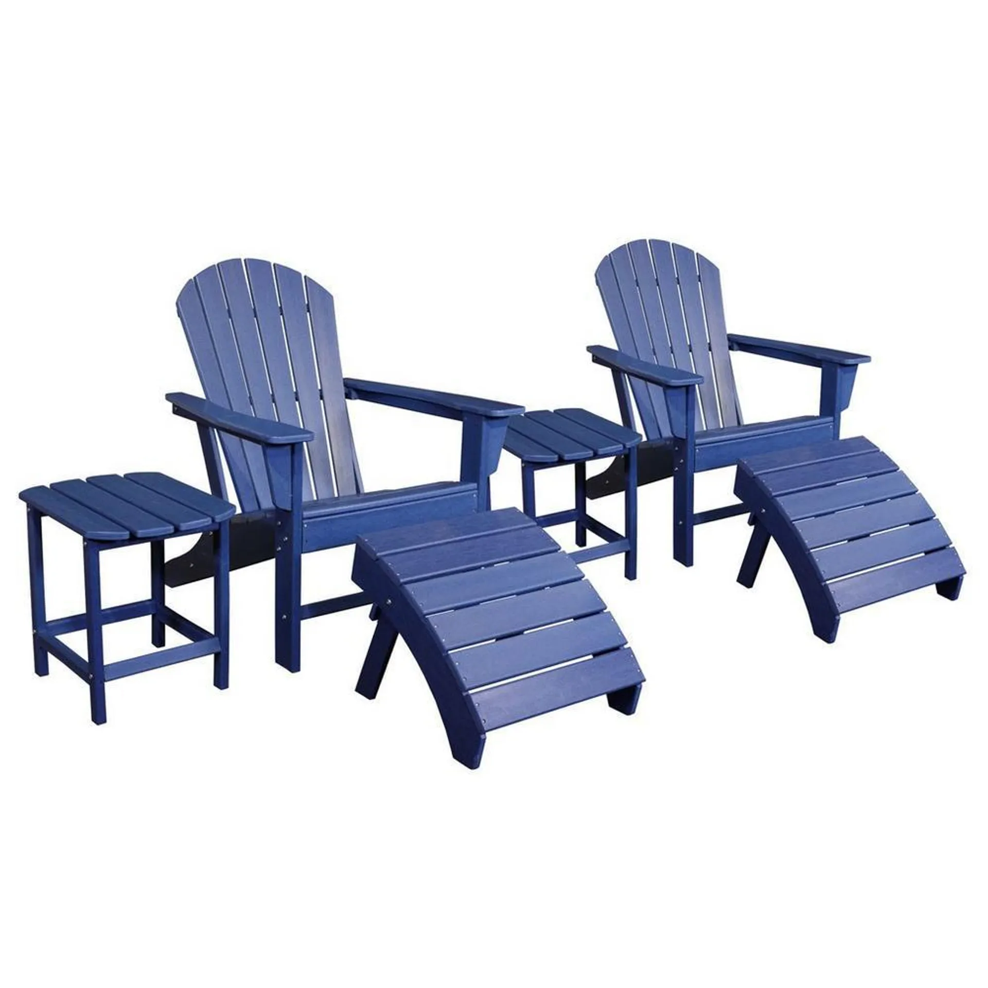 4 - Piece Sundown Treasure Adirondack Patio Chairs & End Tables